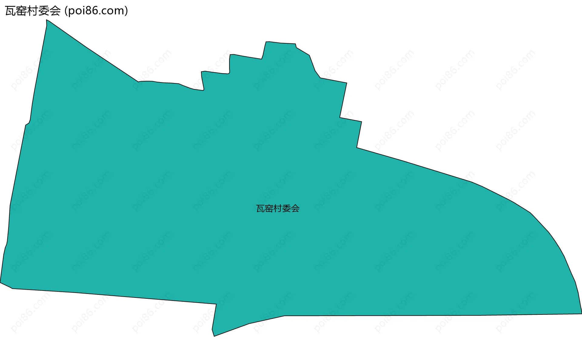 瓦窑村委会边界地图