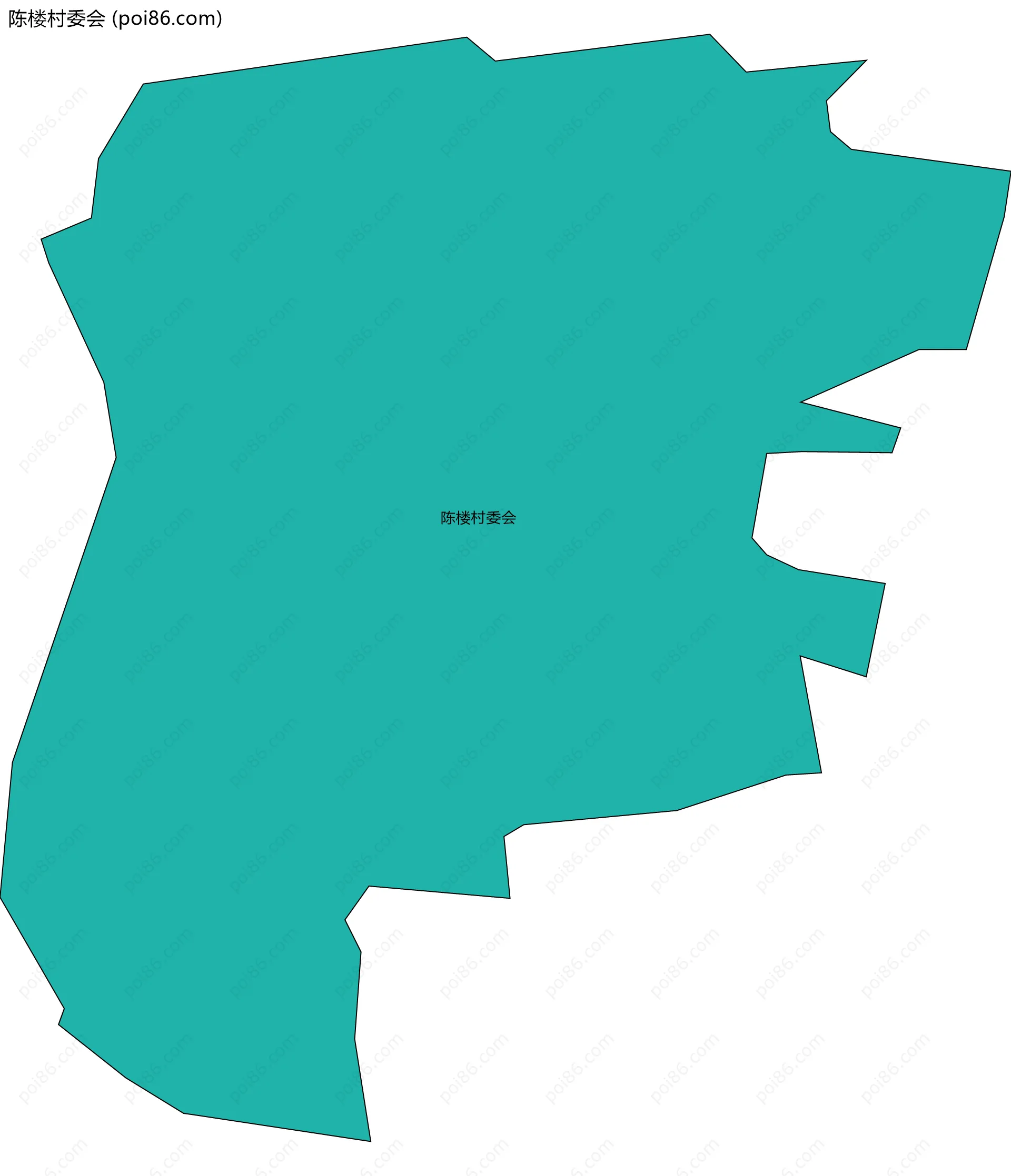 陈楼村委会边界地图