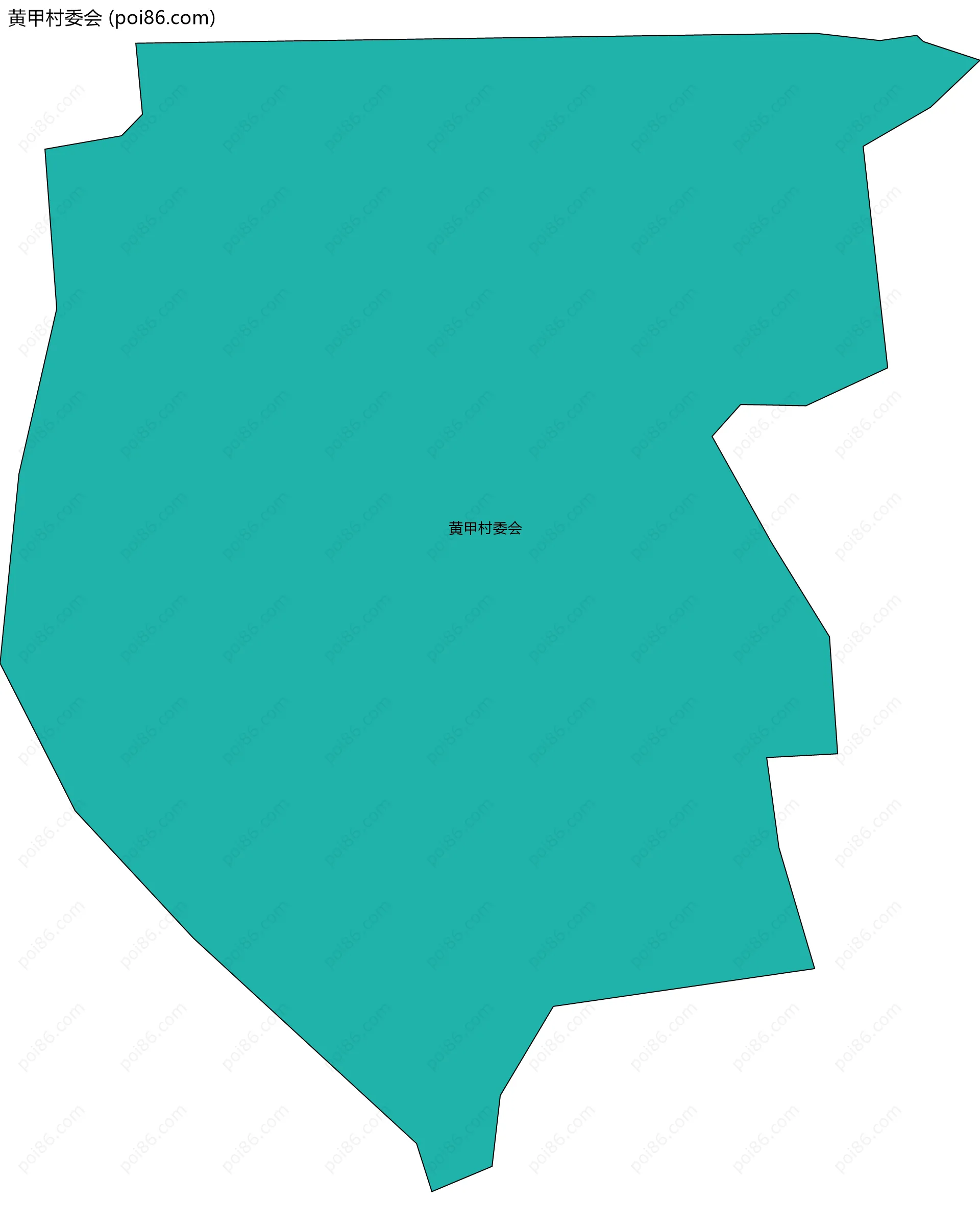 黄甲村委会边界地图