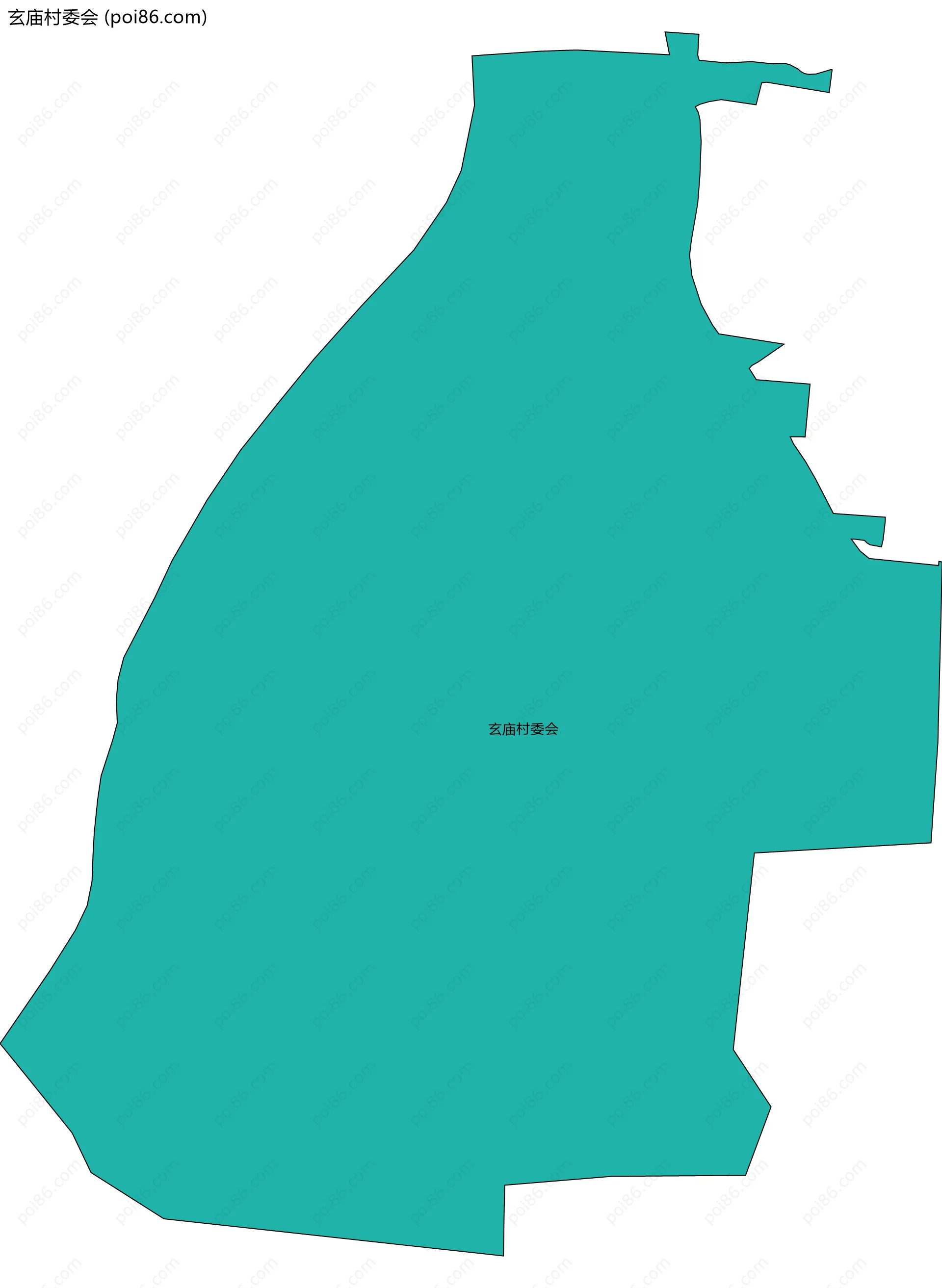 玄庙村委会边界地图