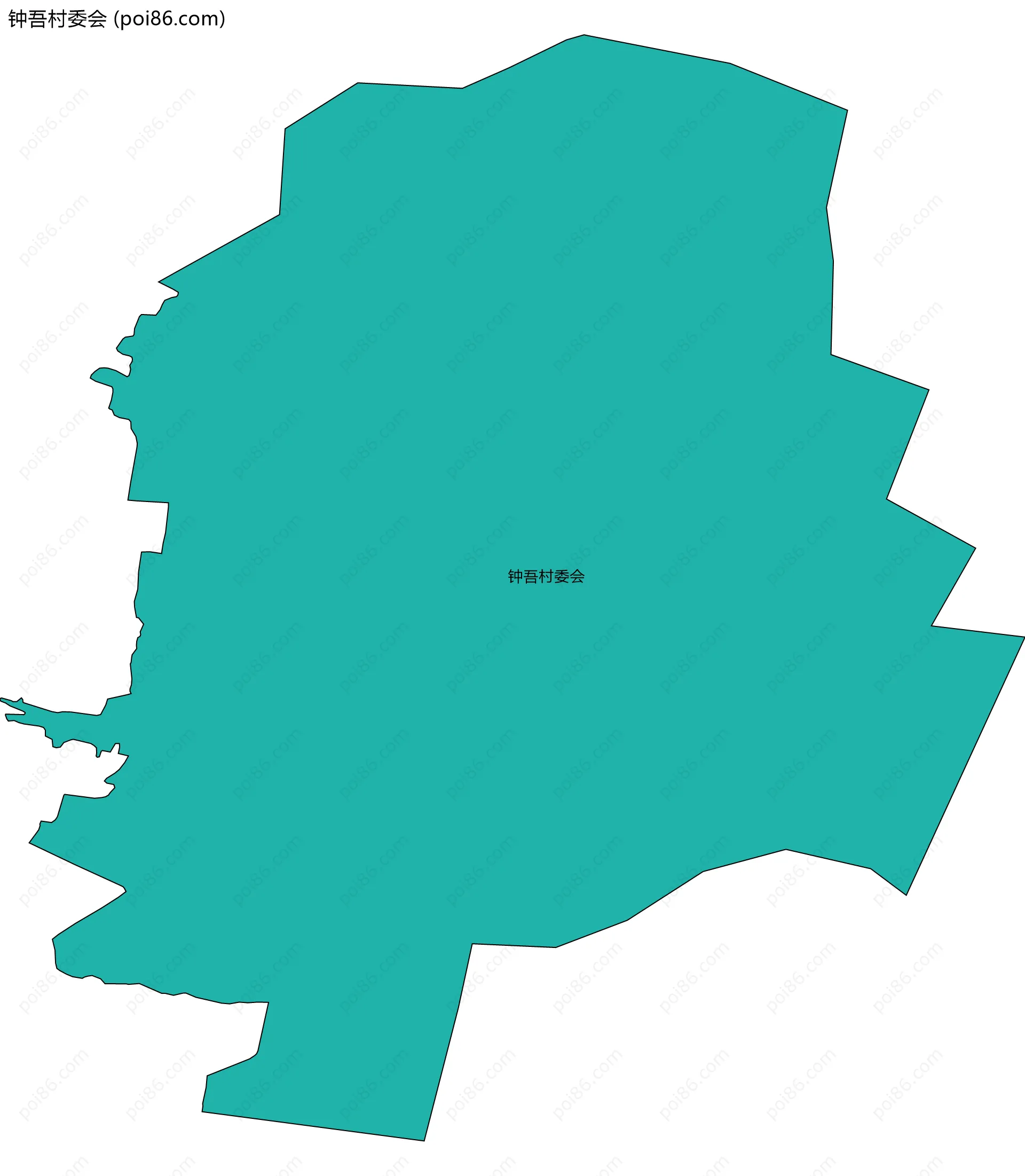 钟吾村委会边界地图