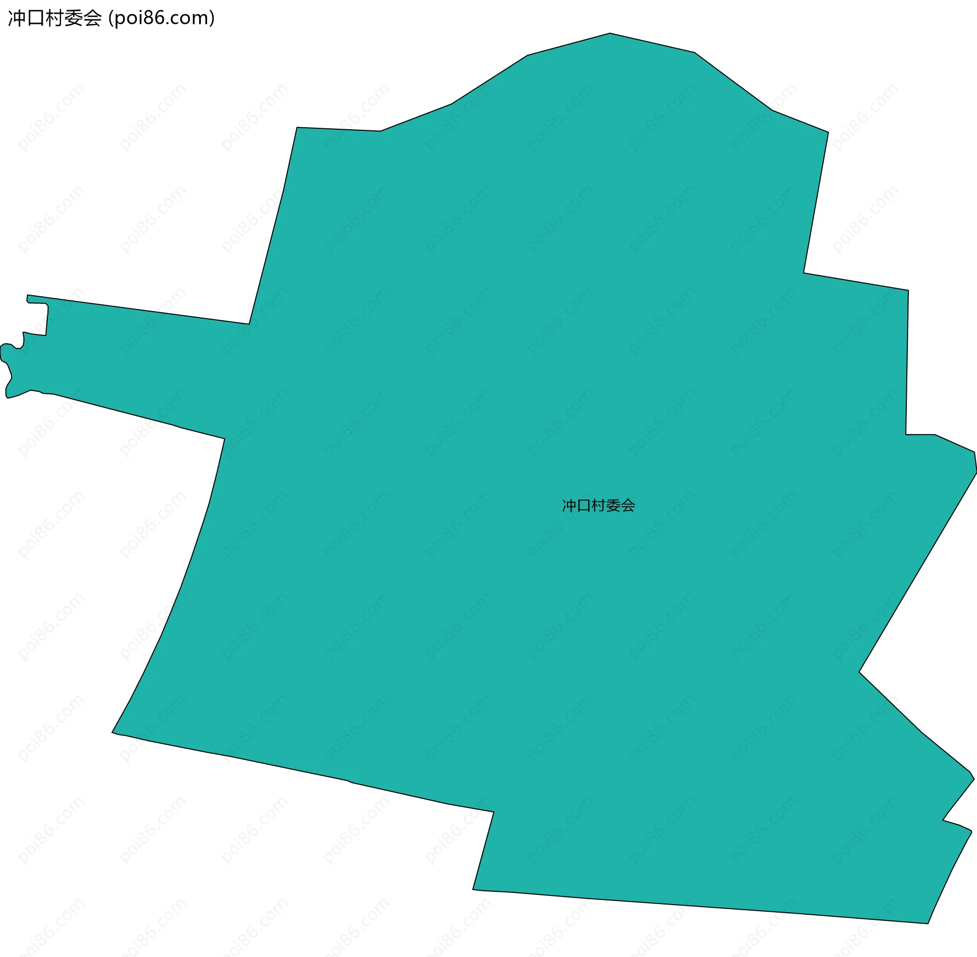 冲口村委会边界地图