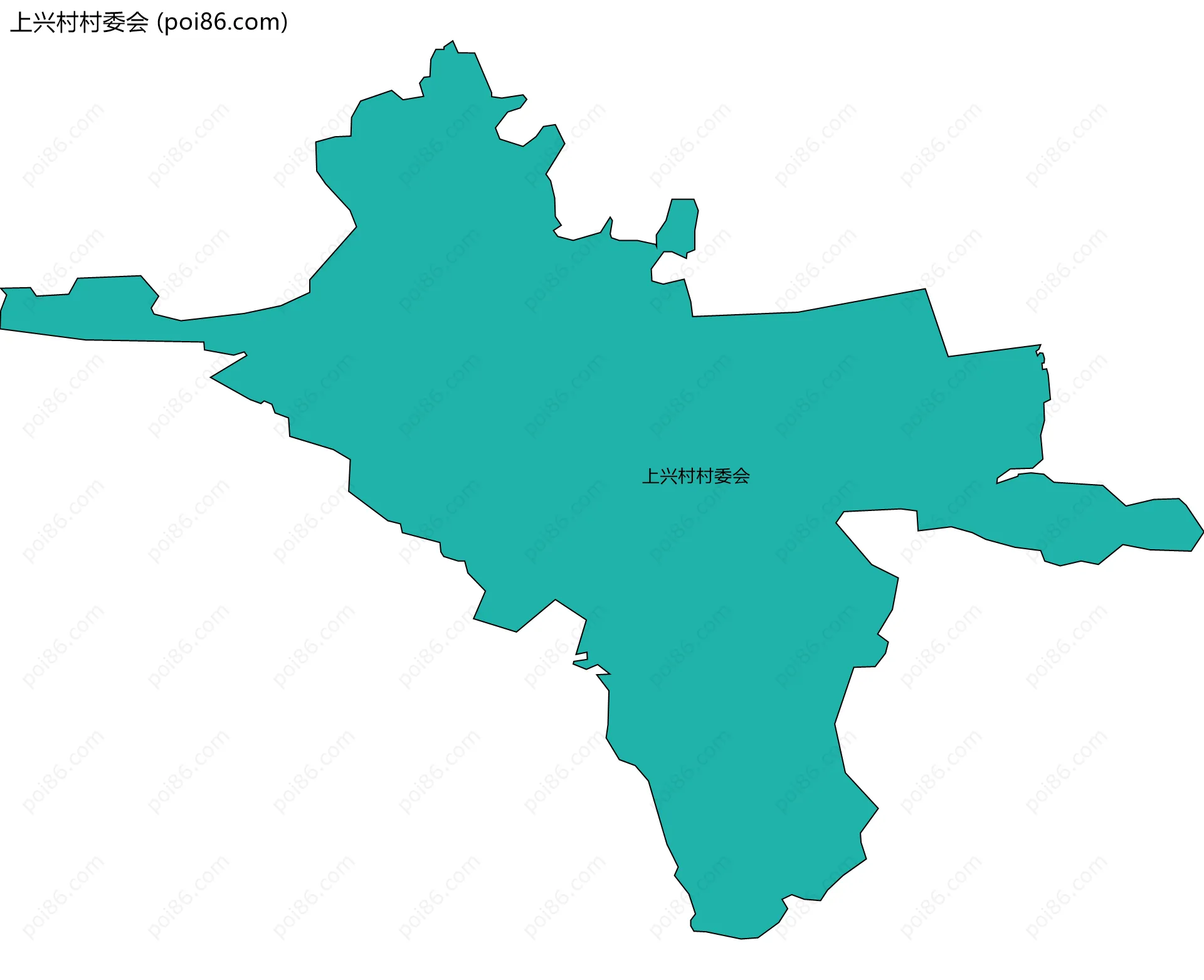 上兴村村委会边界地图