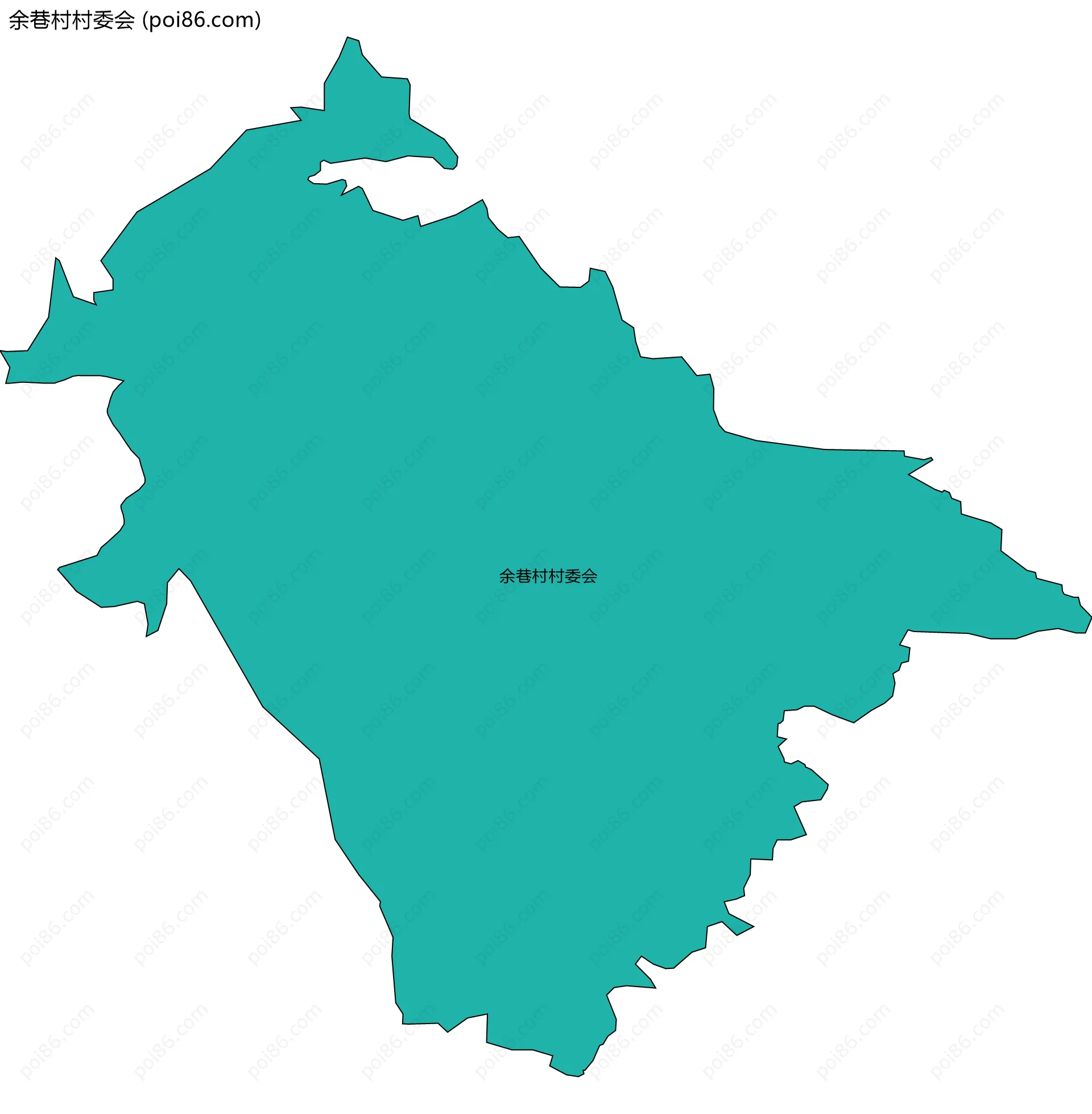 余巷村村委会边界地图