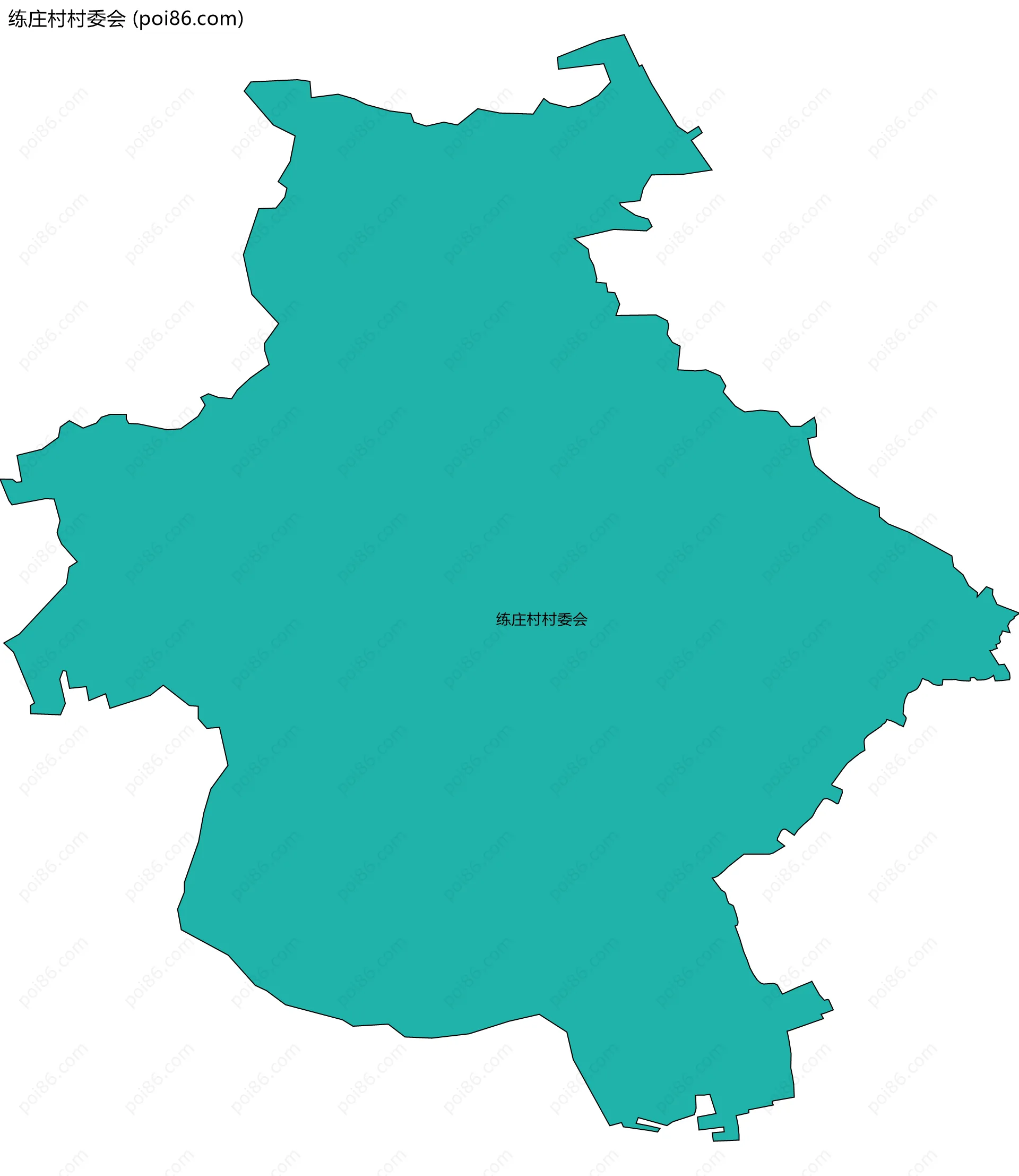 练庄村村委会边界地图