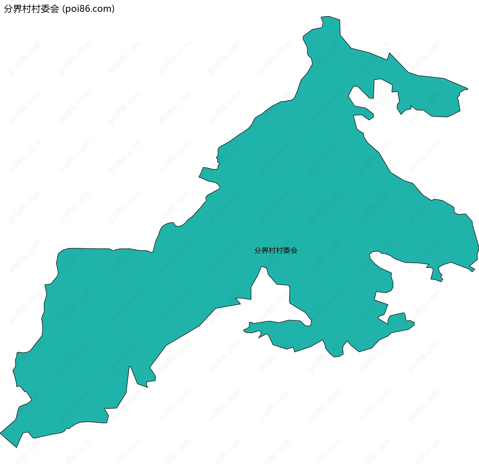 分界村村委会边界地图