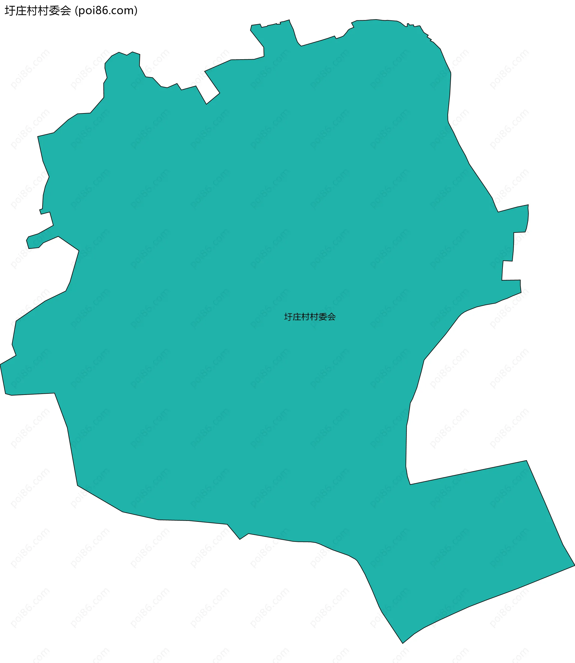 圩庄村村委会边界地图