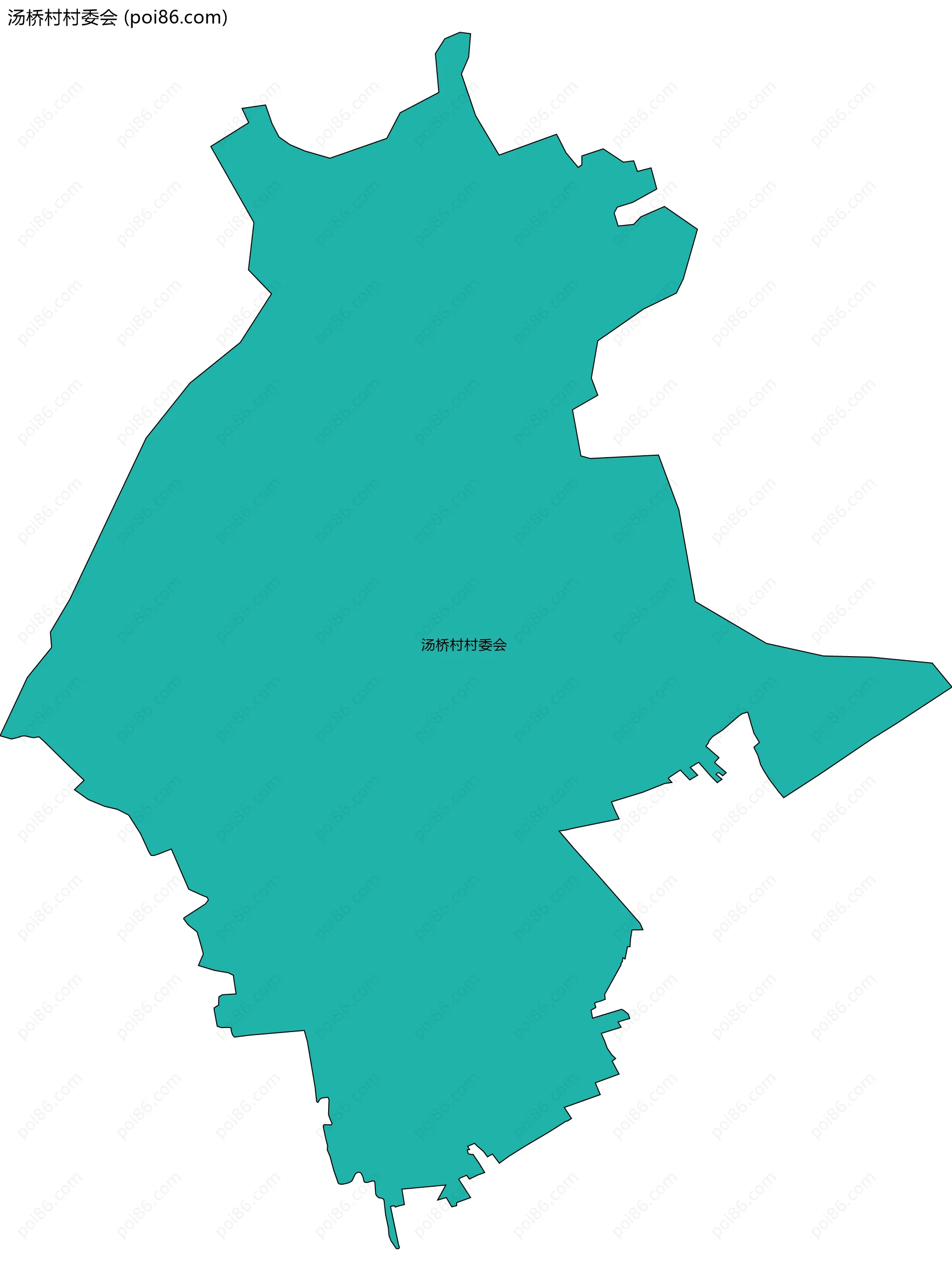 汤桥村村委会边界地图