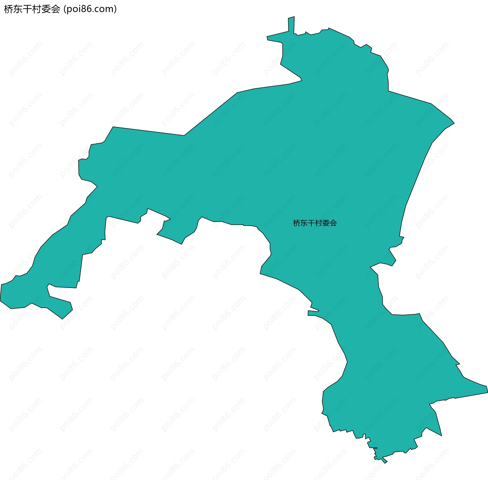 桥东干村委会边界地图