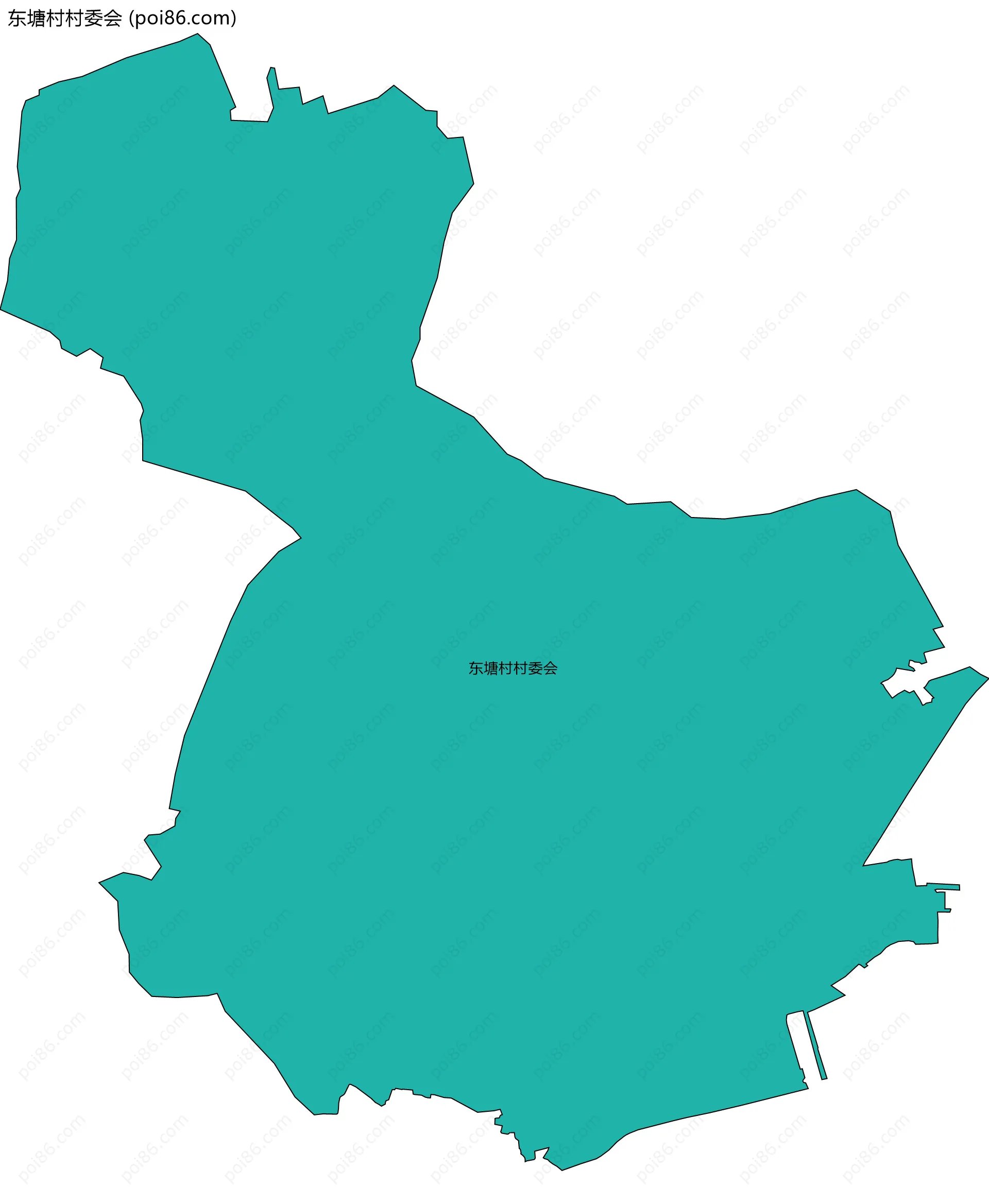 东塘村村委会边界地图