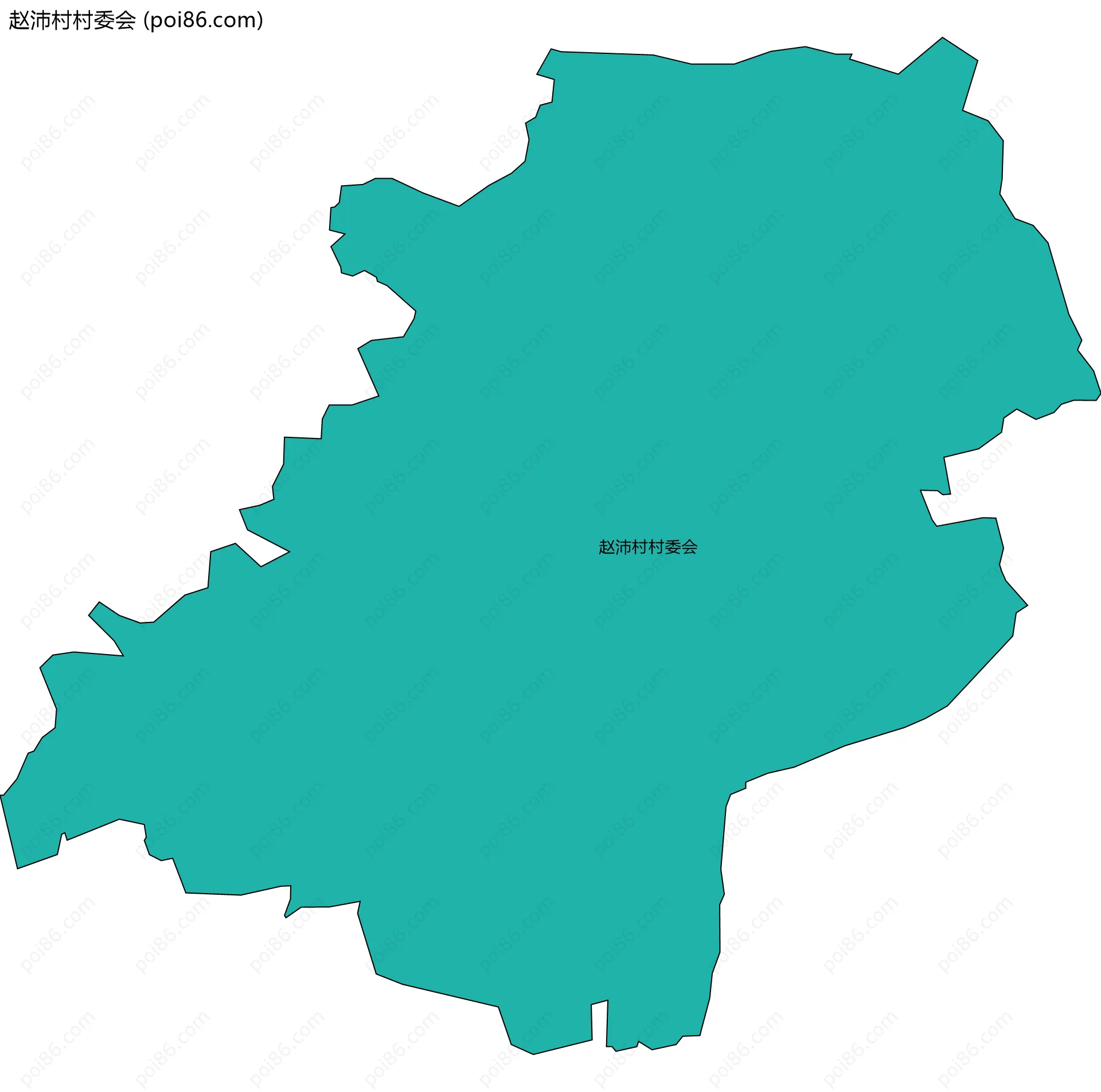 赵沛村村委会边界地图