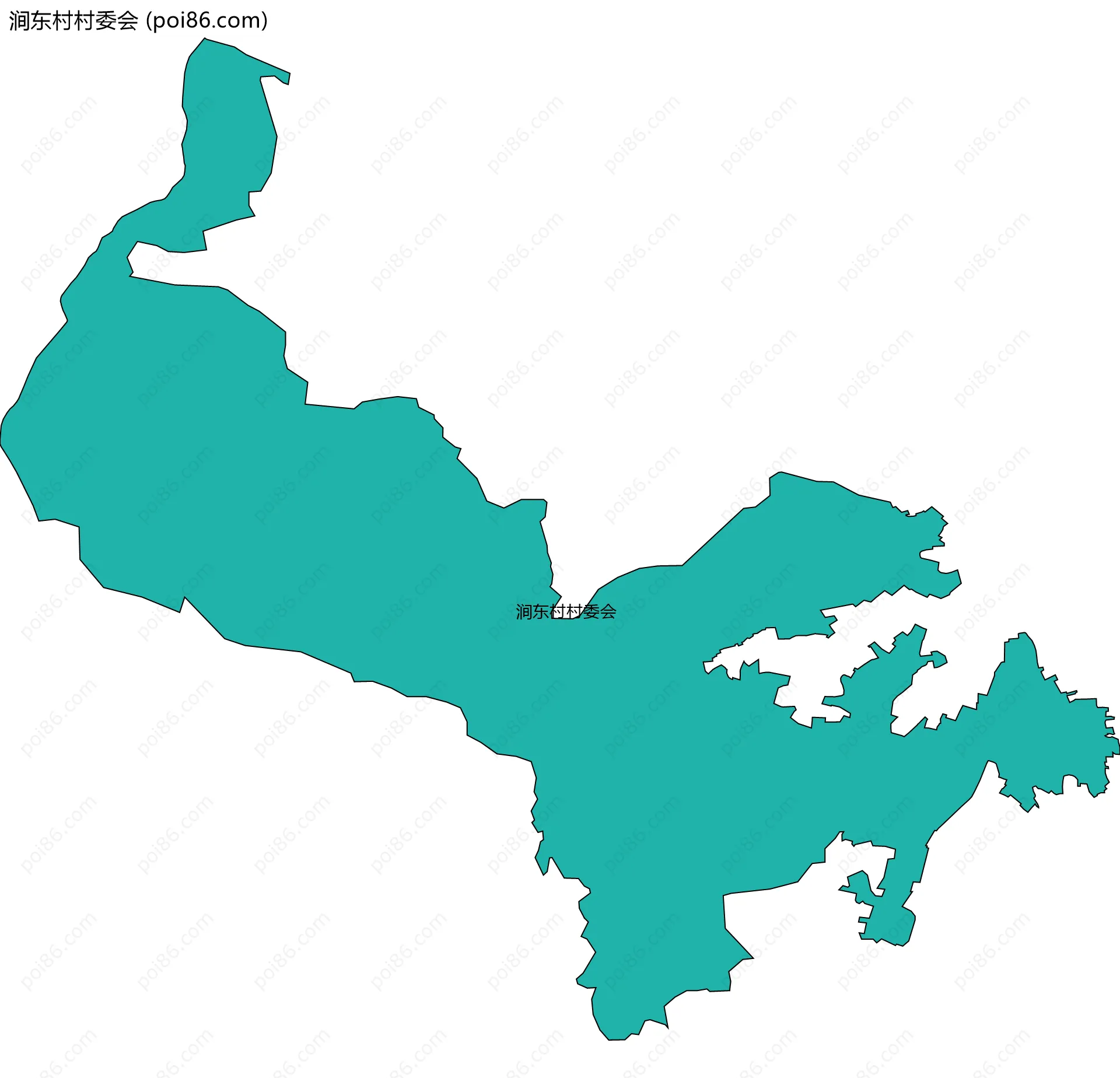 涧东村村委会边界地图