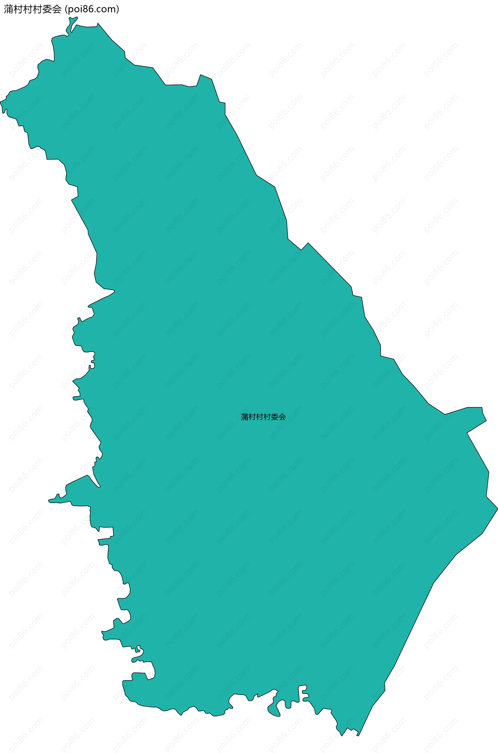 蒲村村村委会边界地图