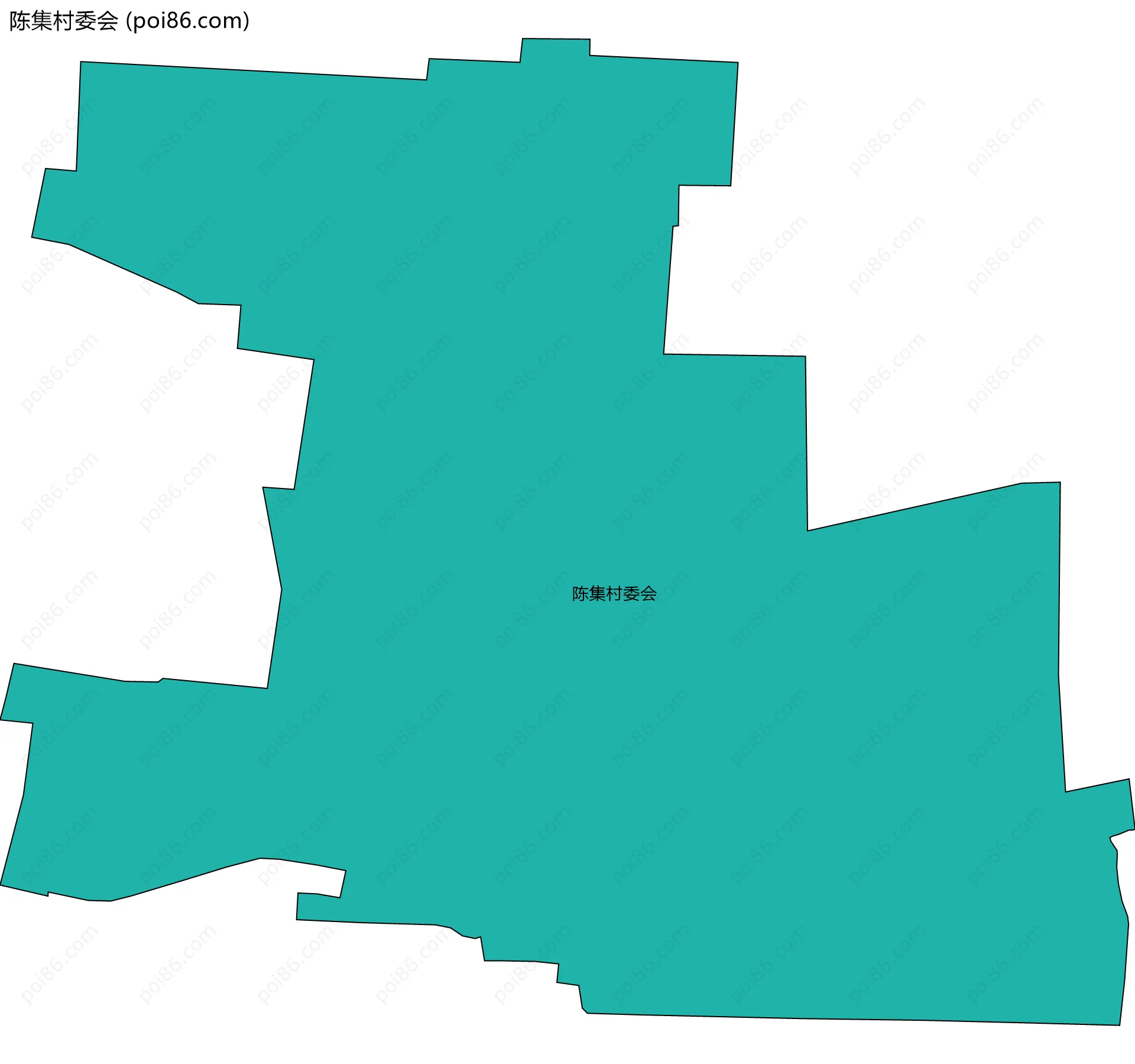 陈集村委会边界地图