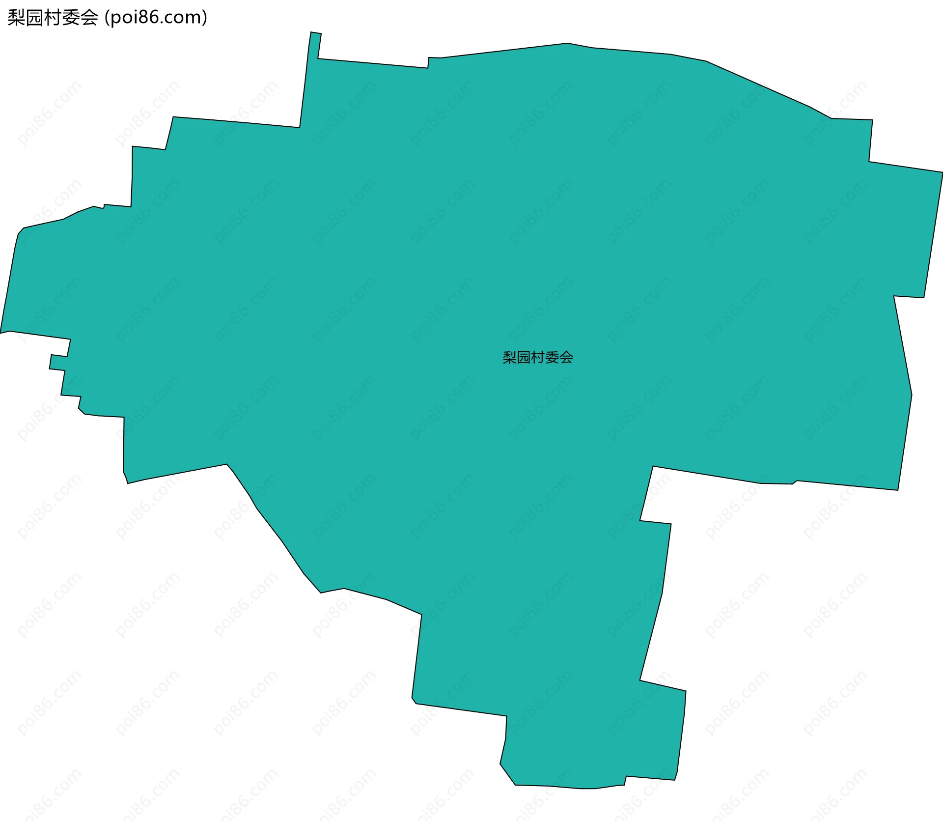 梨园村委会边界地图