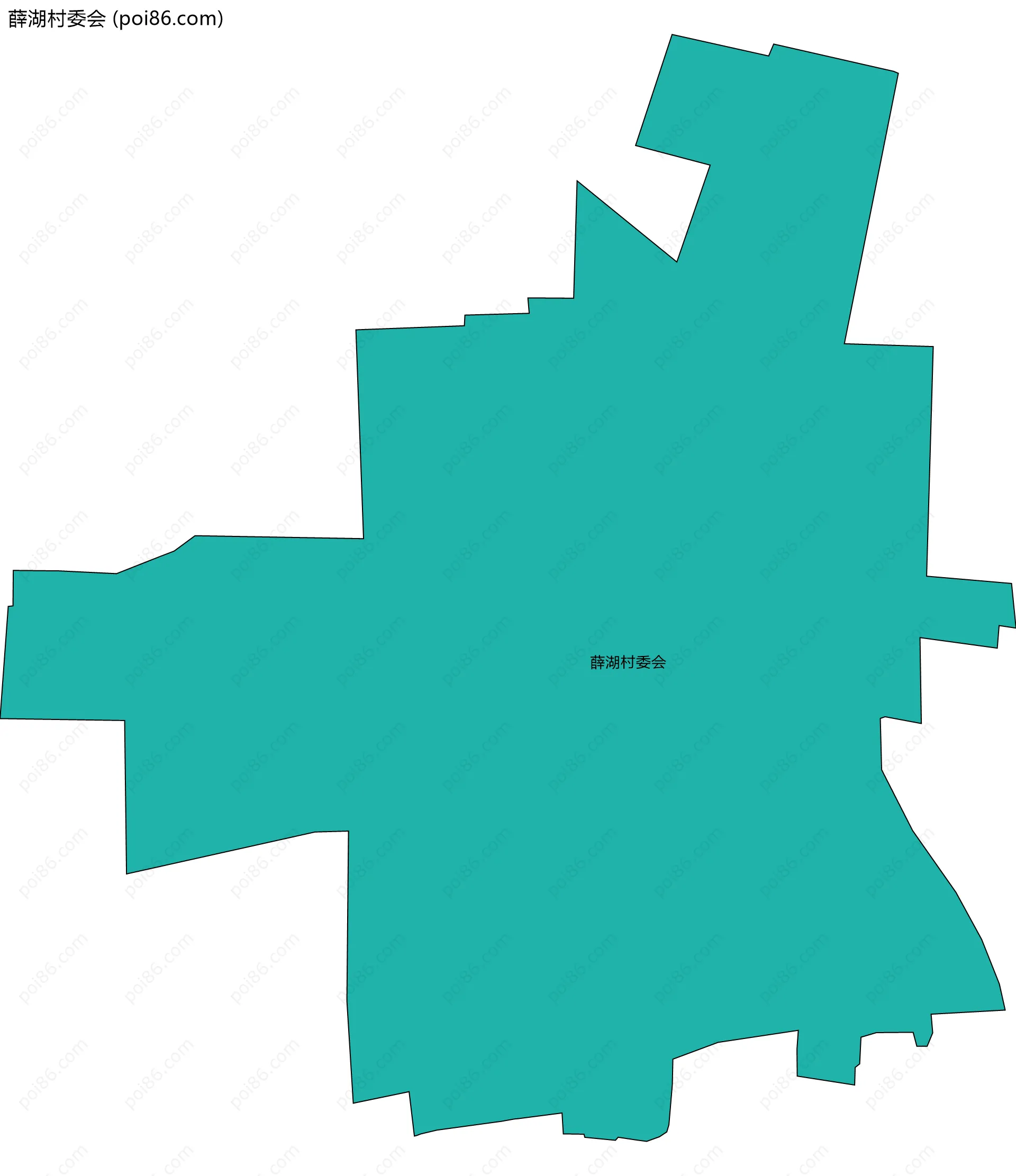 薛湖村委会边界地图