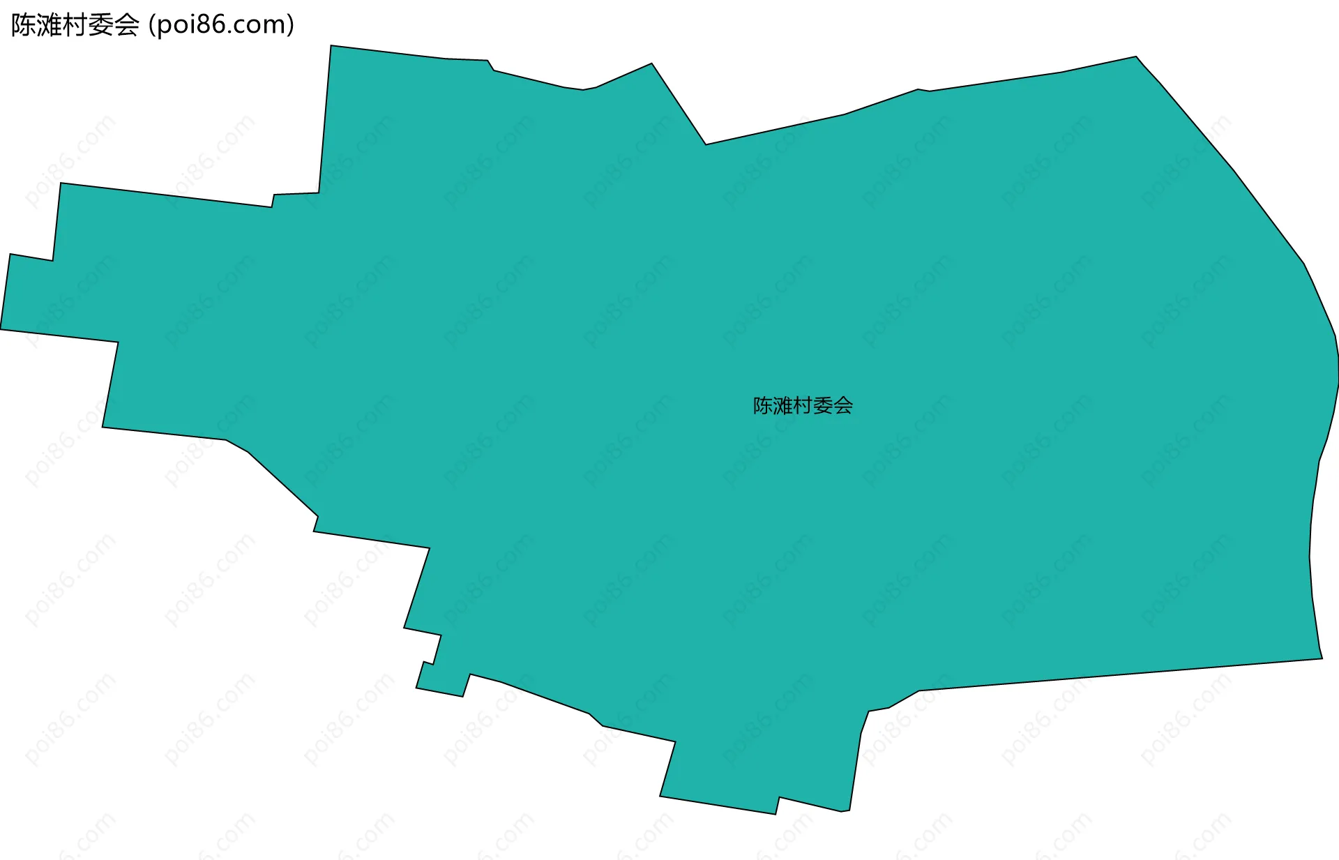 陈滩村委会边界地图