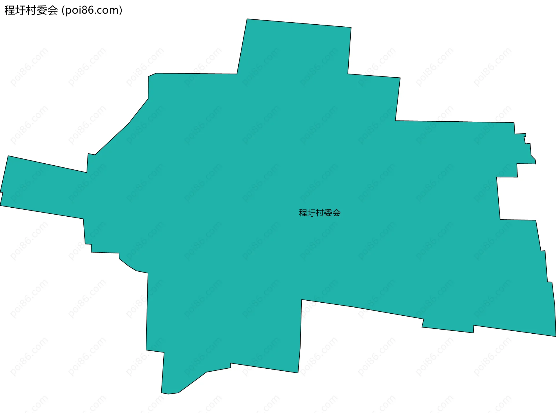 程圩村委会边界地图
