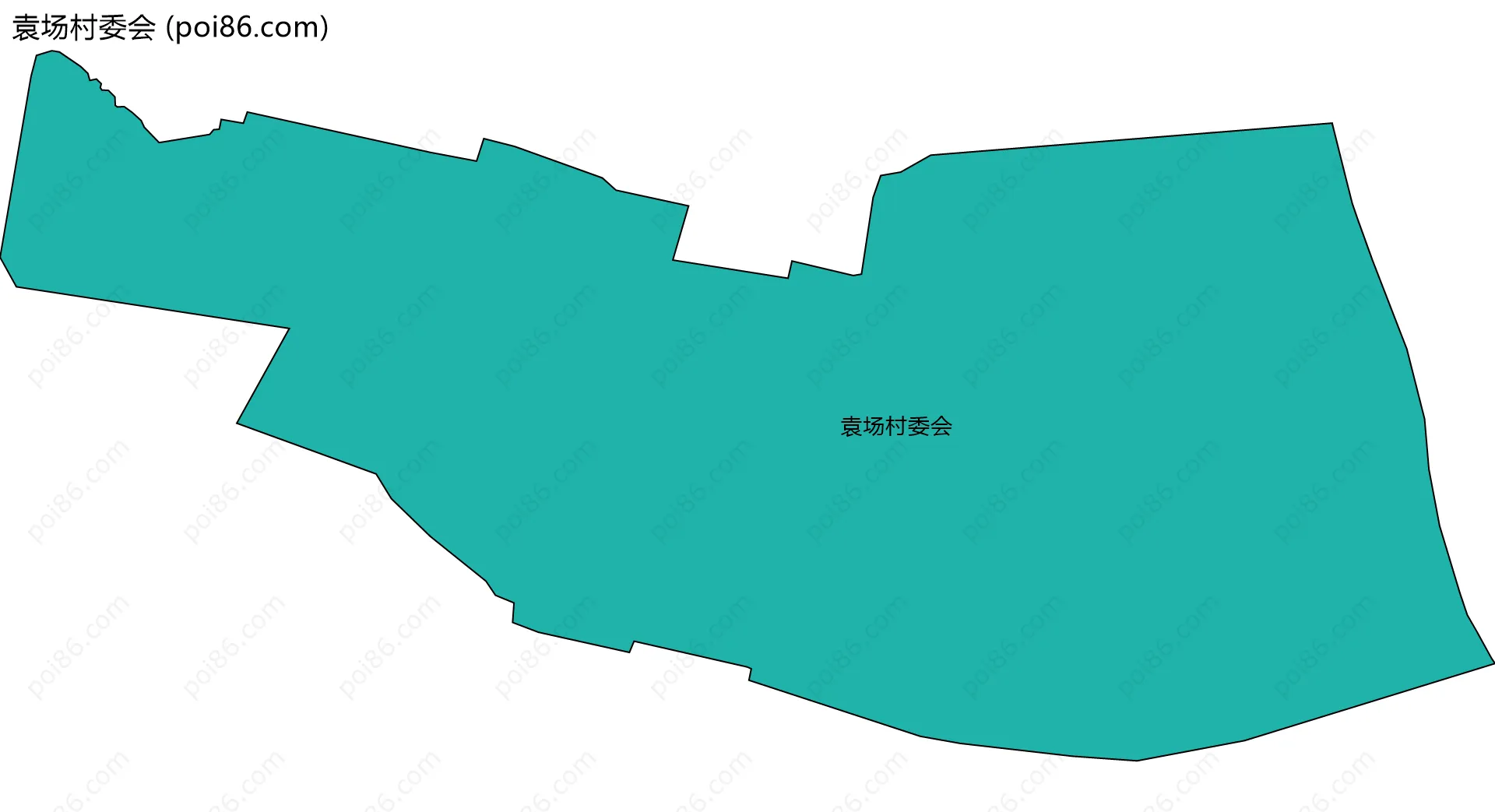 袁场村委会边界地图