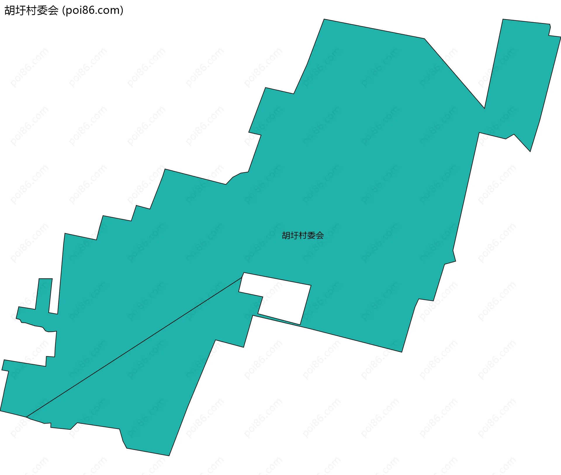 胡圩村委会边界地图