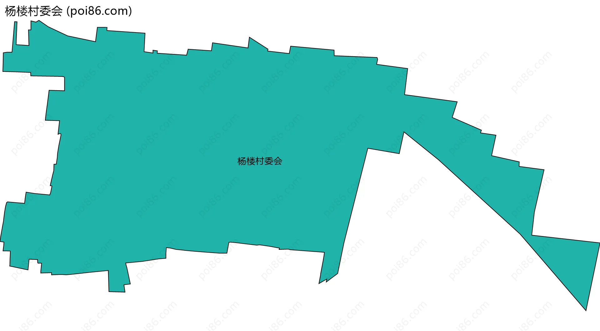 杨楼村委会边界地图