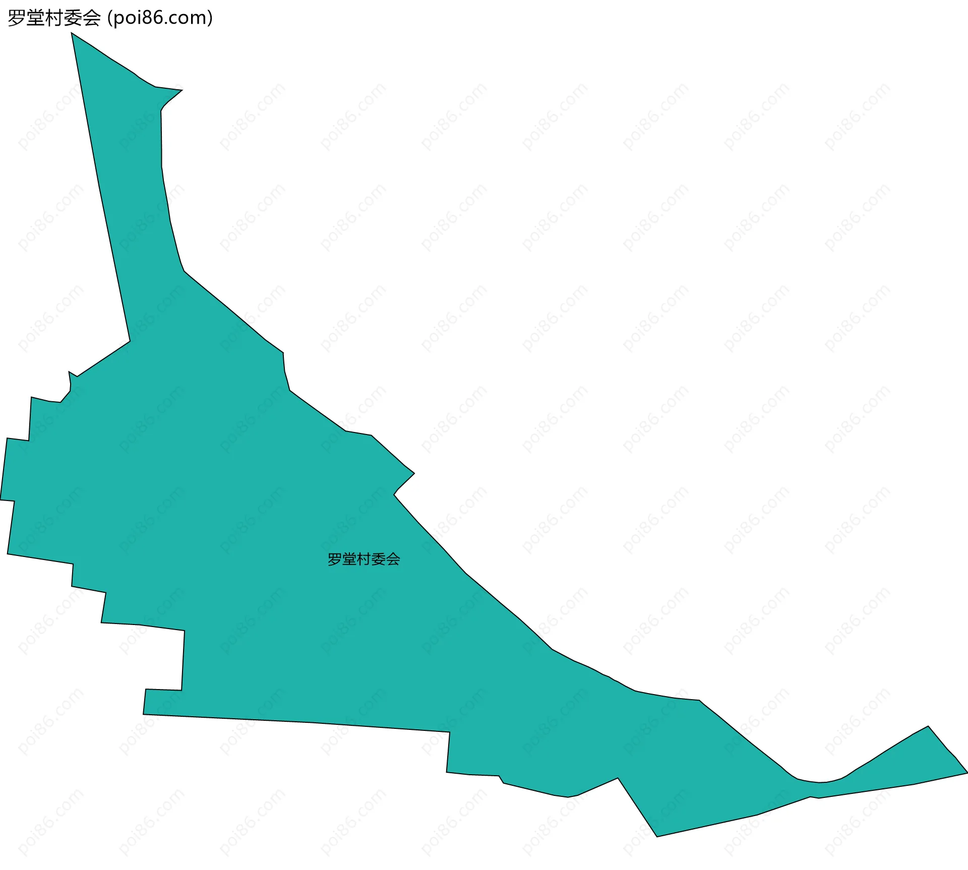 罗堂村委会边界地图