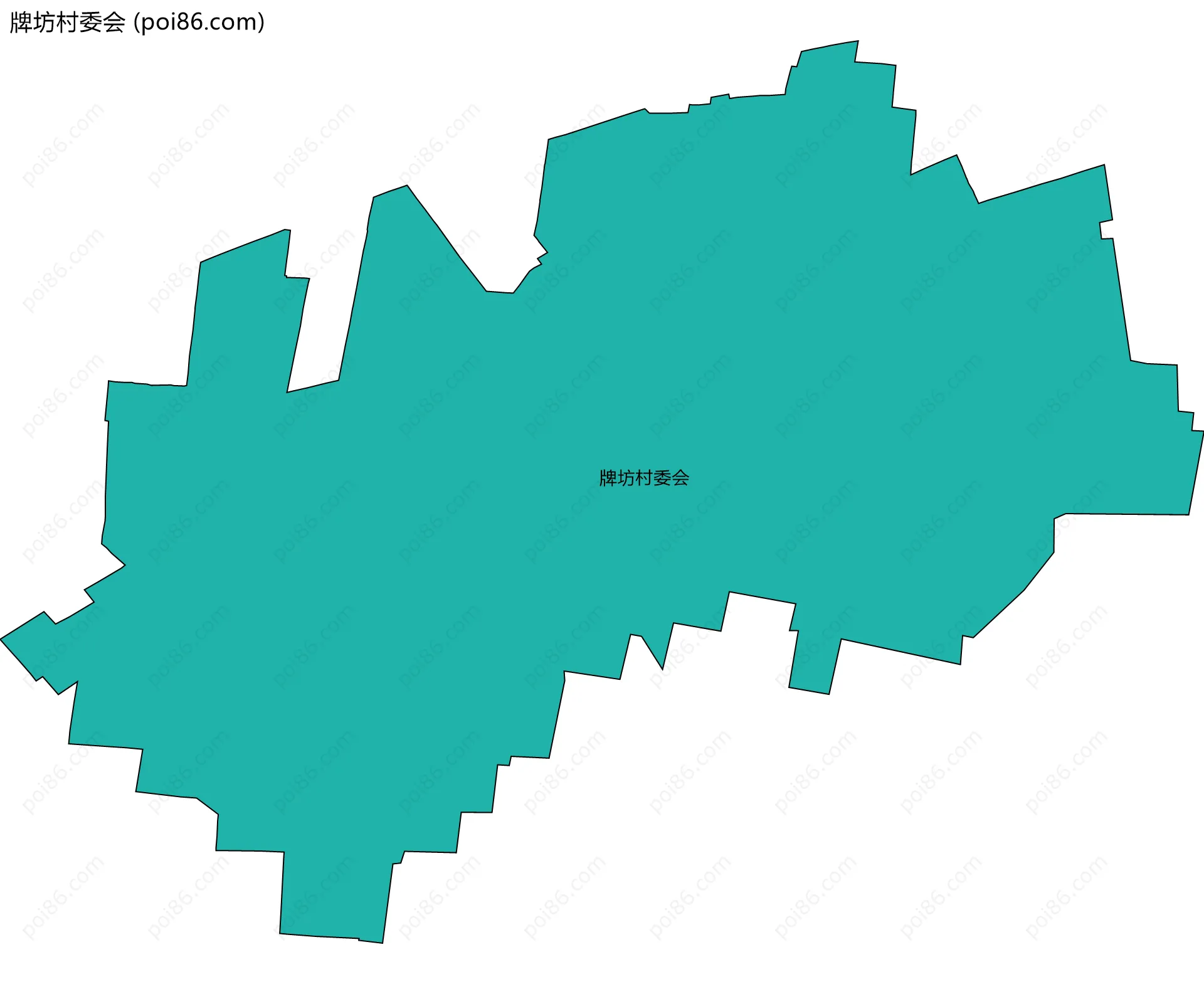 牌坊村委会边界地图