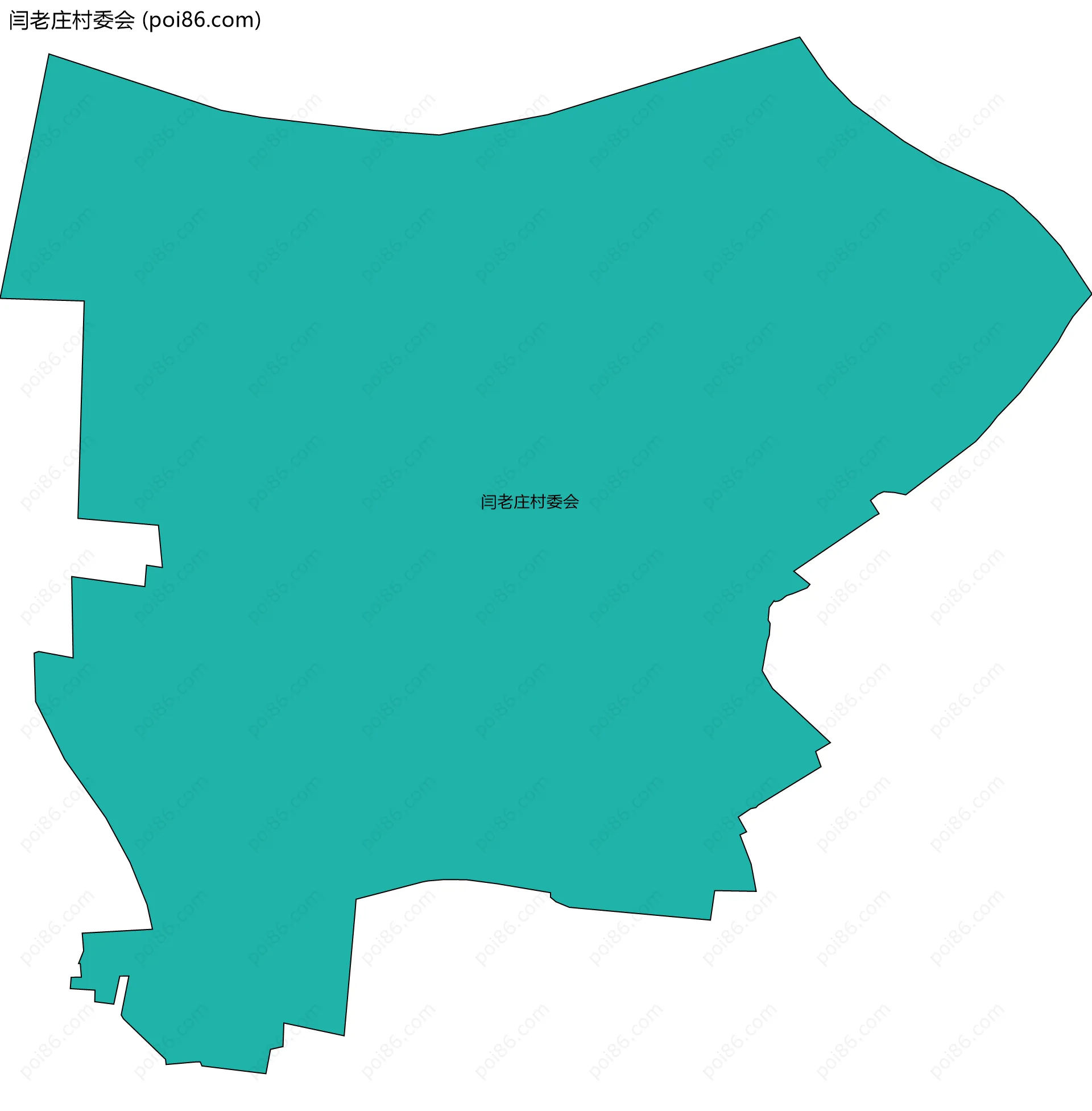 闫老庄村委会边界地图
