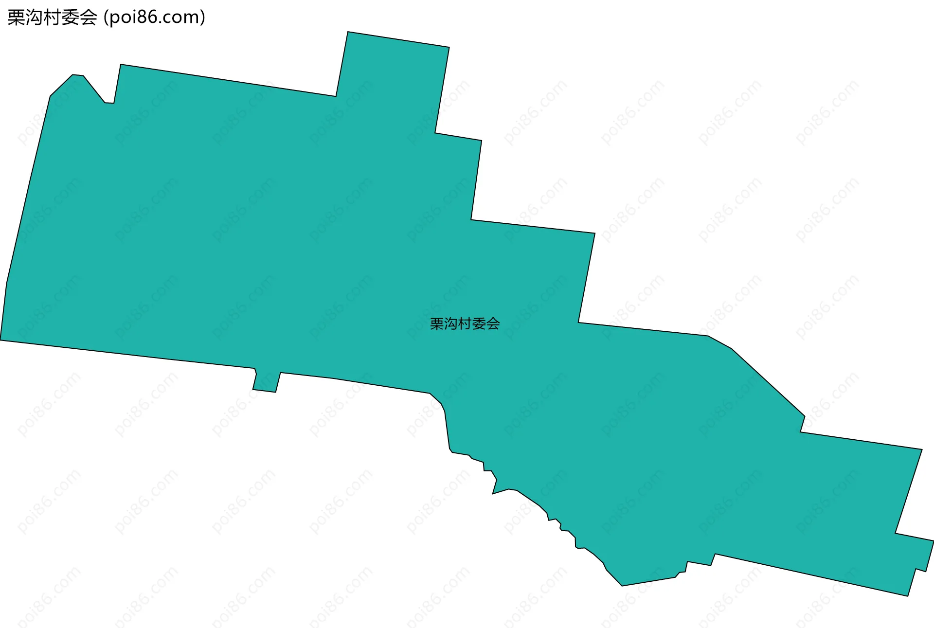 栗沟村委会边界地图