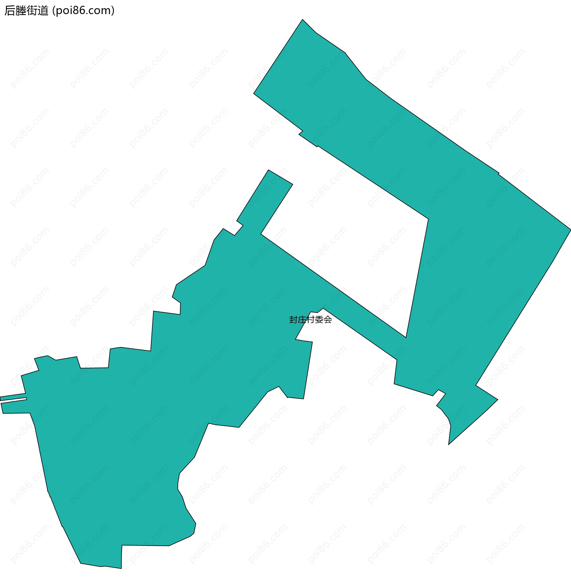 后塍街道边界地图(五级行政区划)