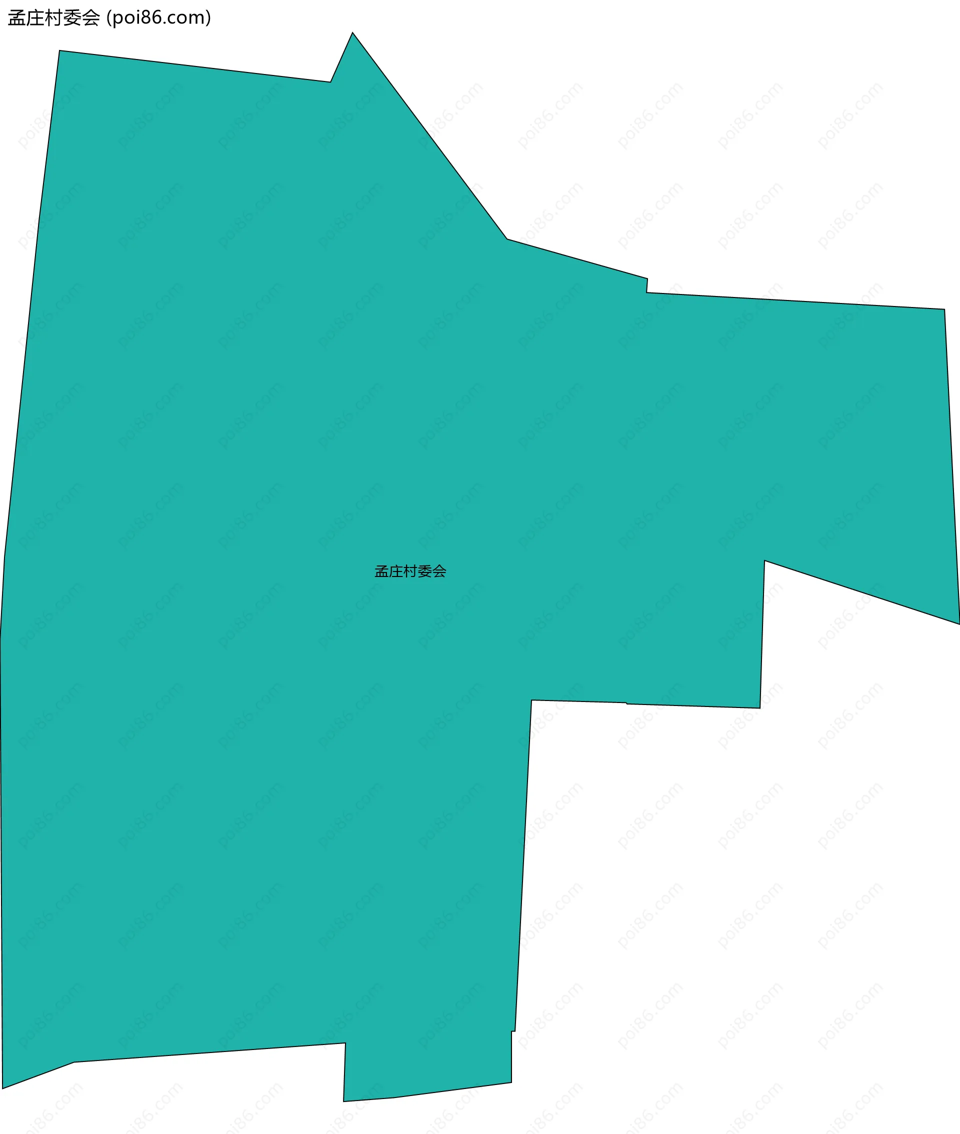 孟庄村委会边界地图