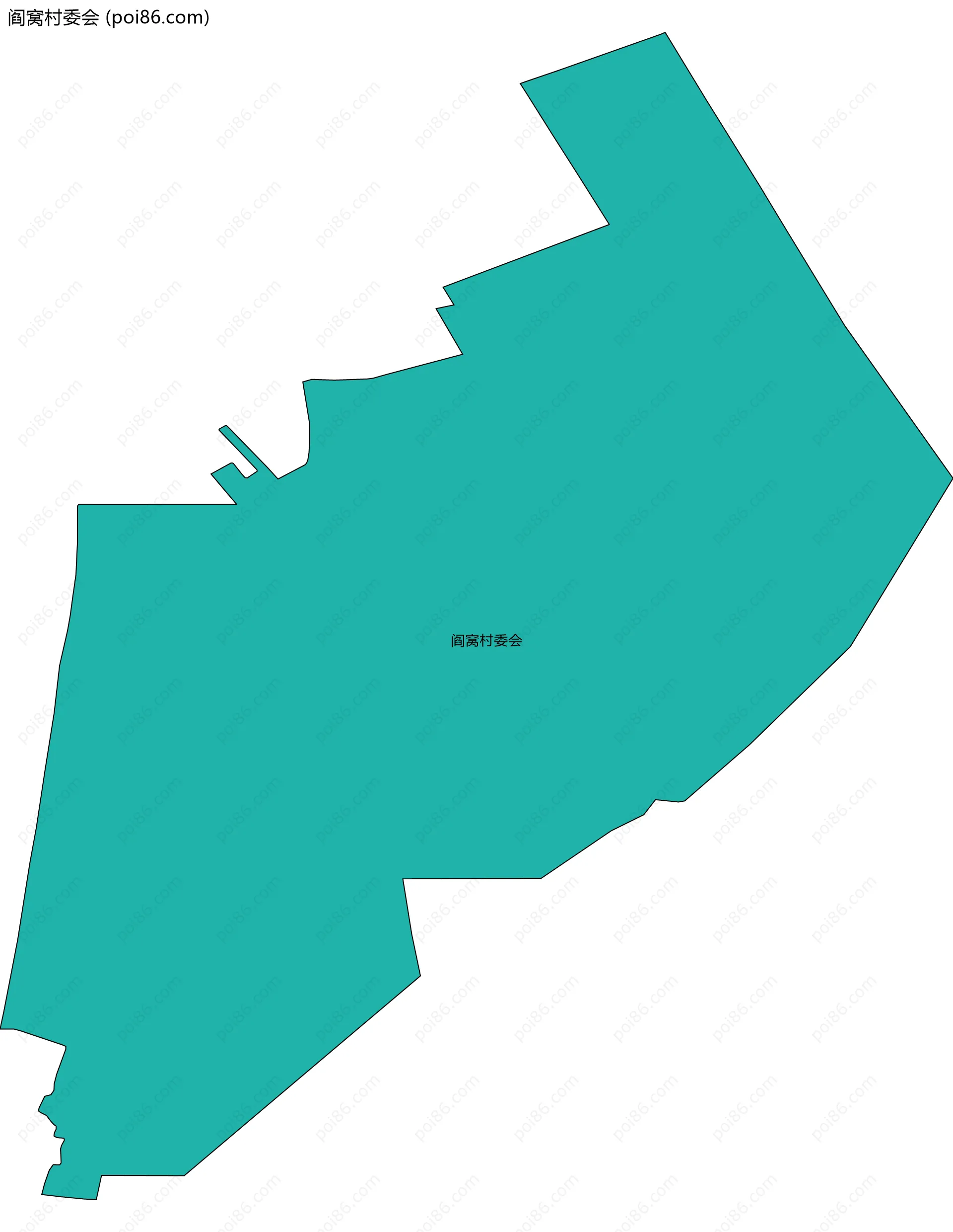 阎窝村委会边界地图
