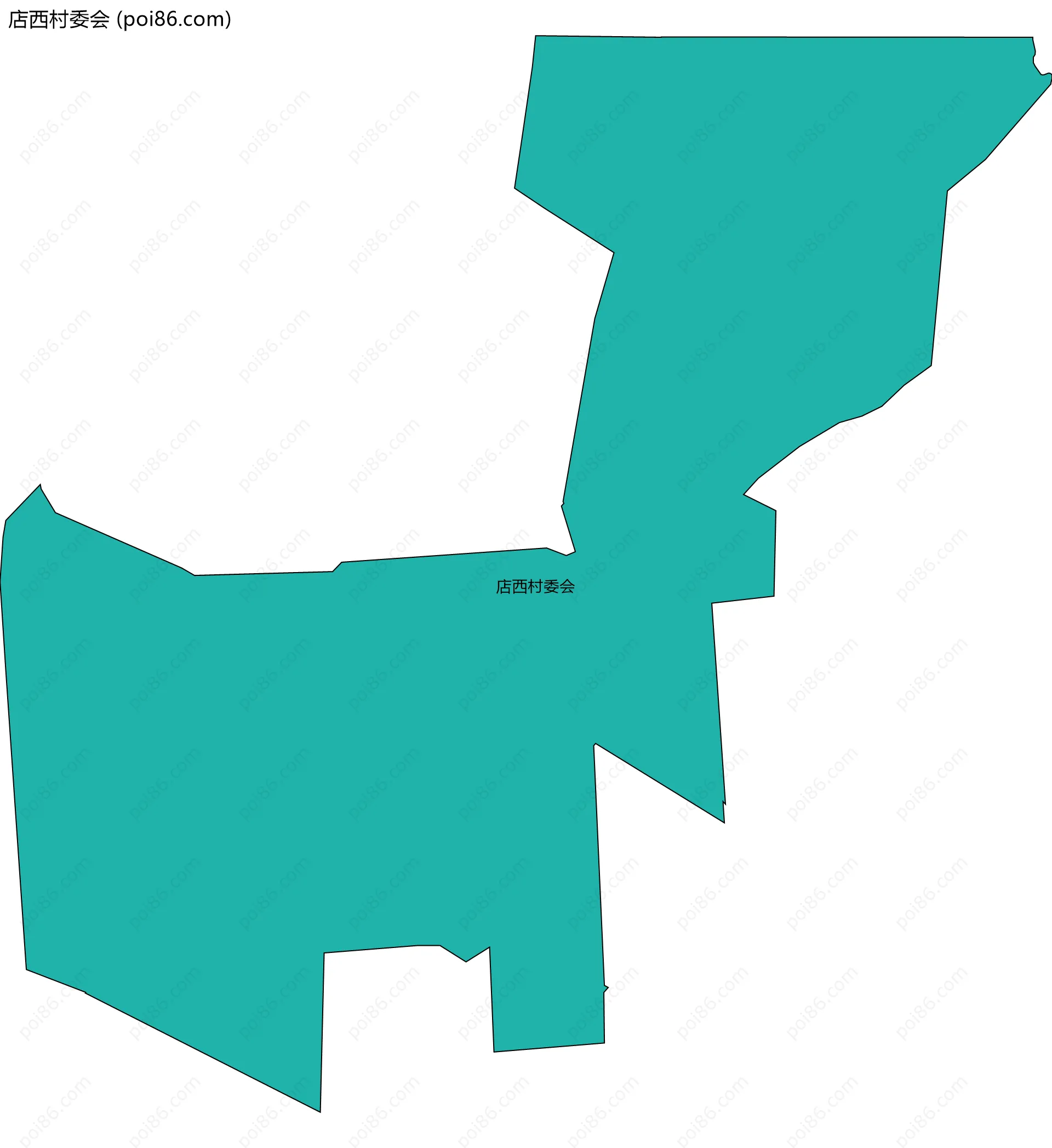 店西村委会边界地图