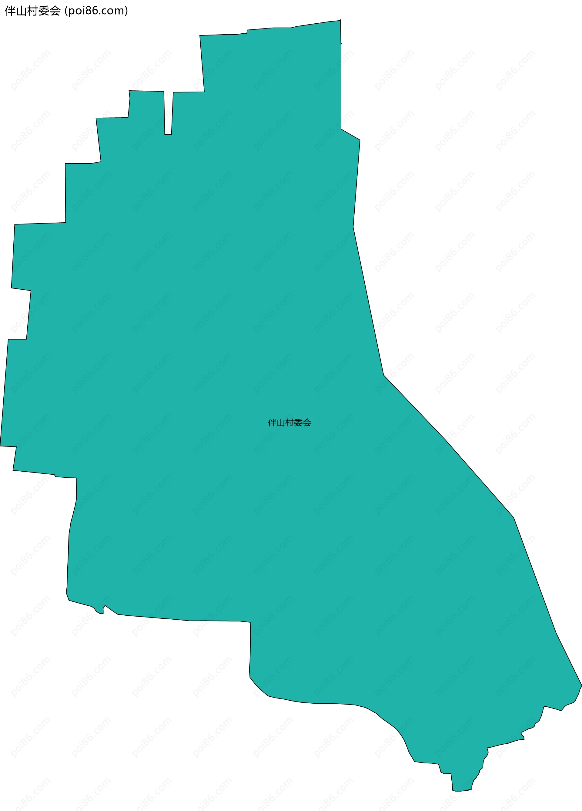 伴山村委会边界地图