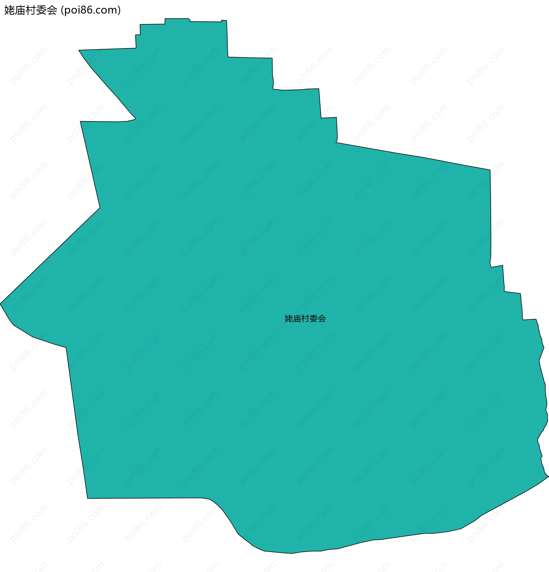 姥庙村委会边界地图