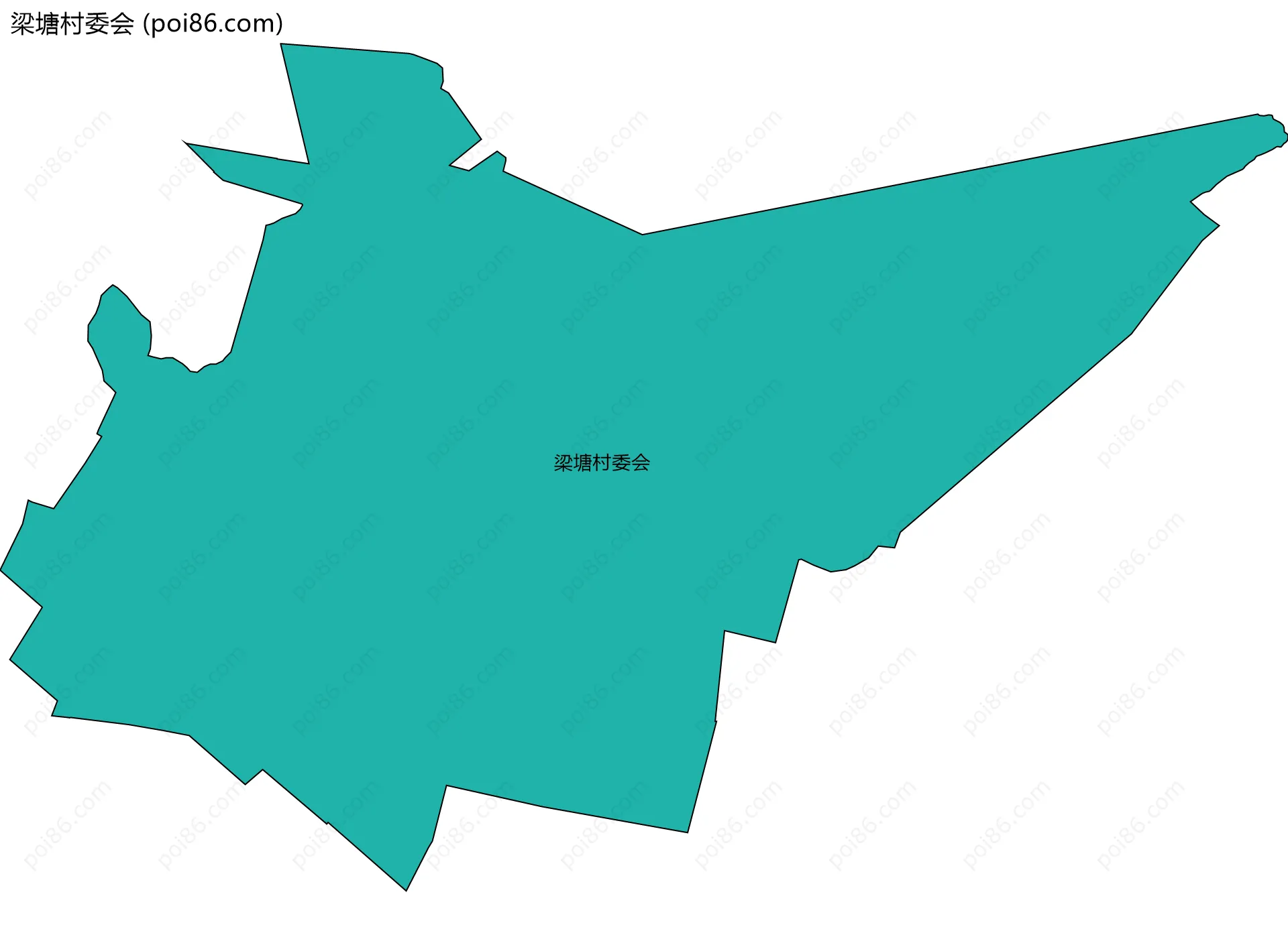 梁塘村委会边界地图