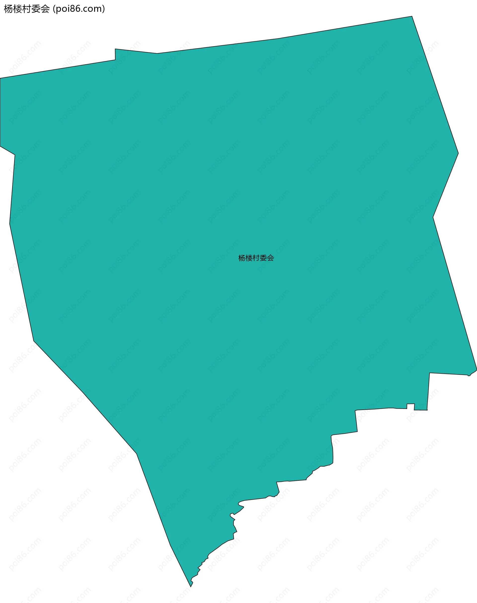 杨楼村委会边界地图