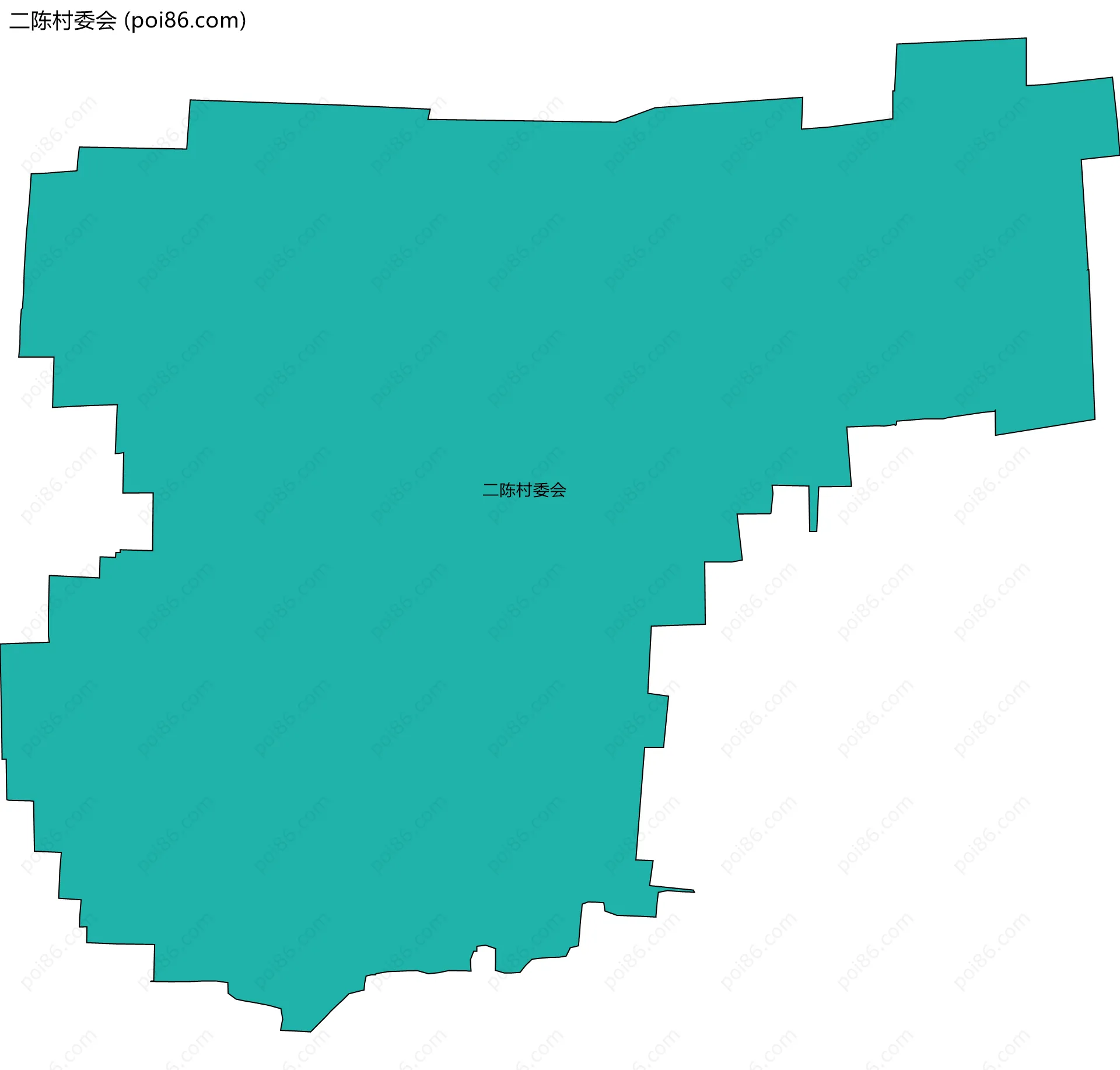 二陈村委会边界地图