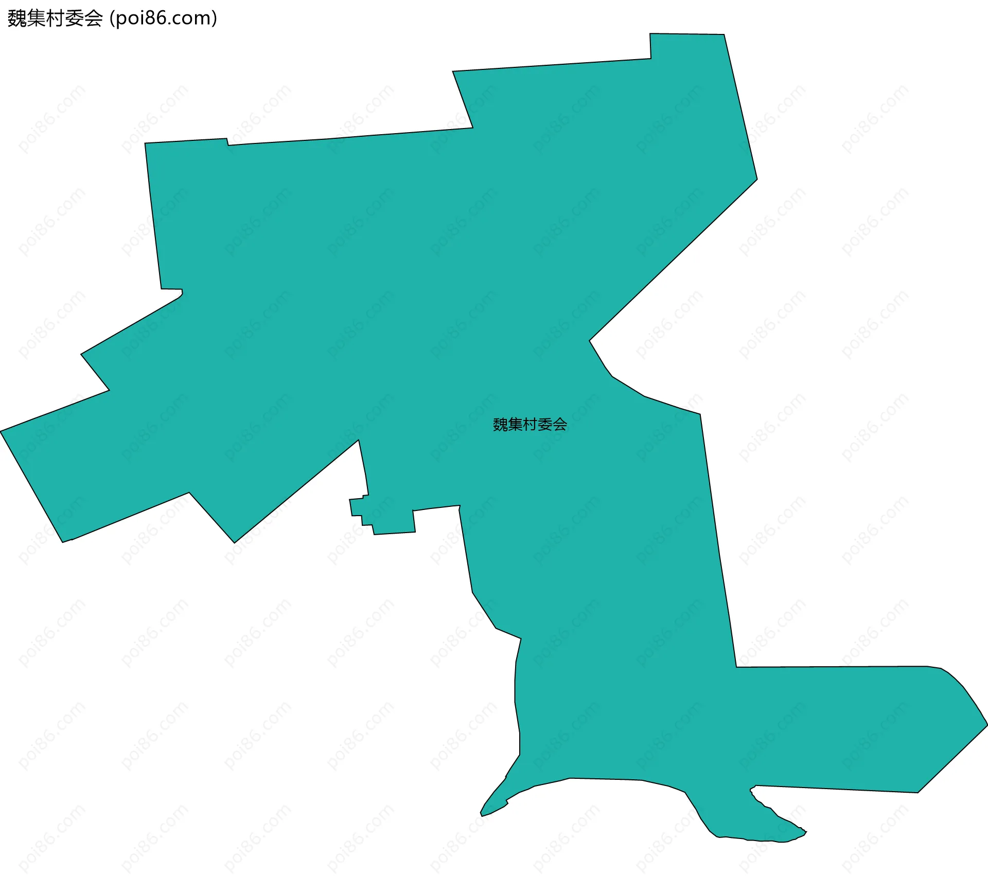 魏集村委会边界地图