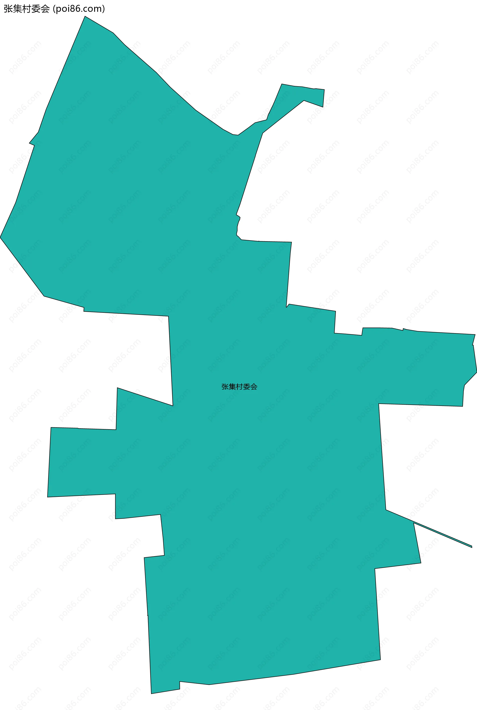 张集村委会边界地图