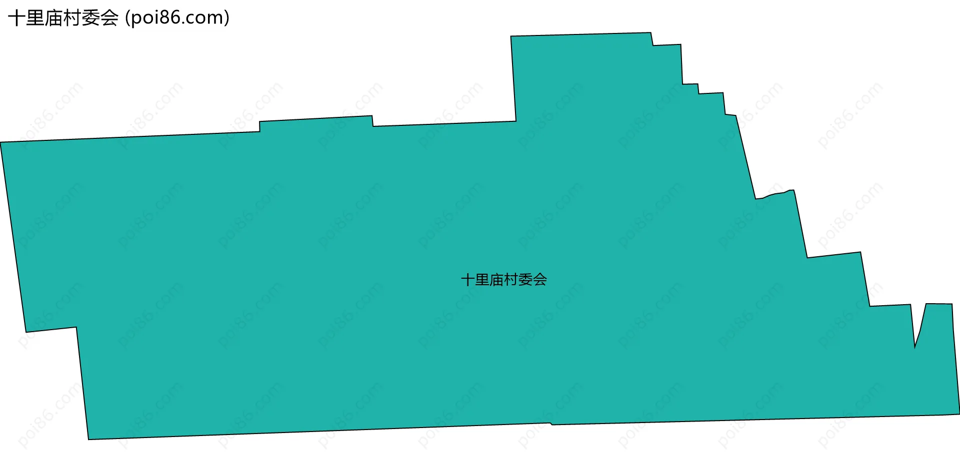 十里庙村委会边界地图