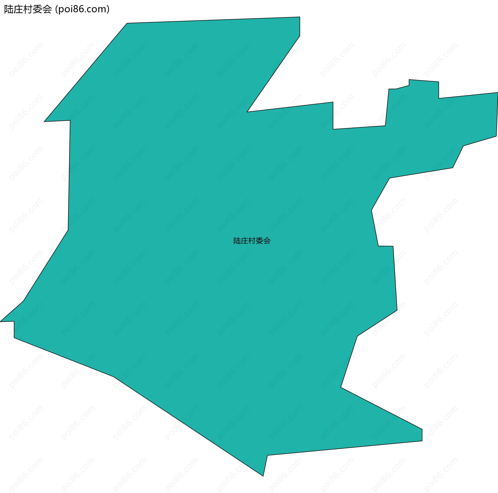 陆庄村委会边界地图