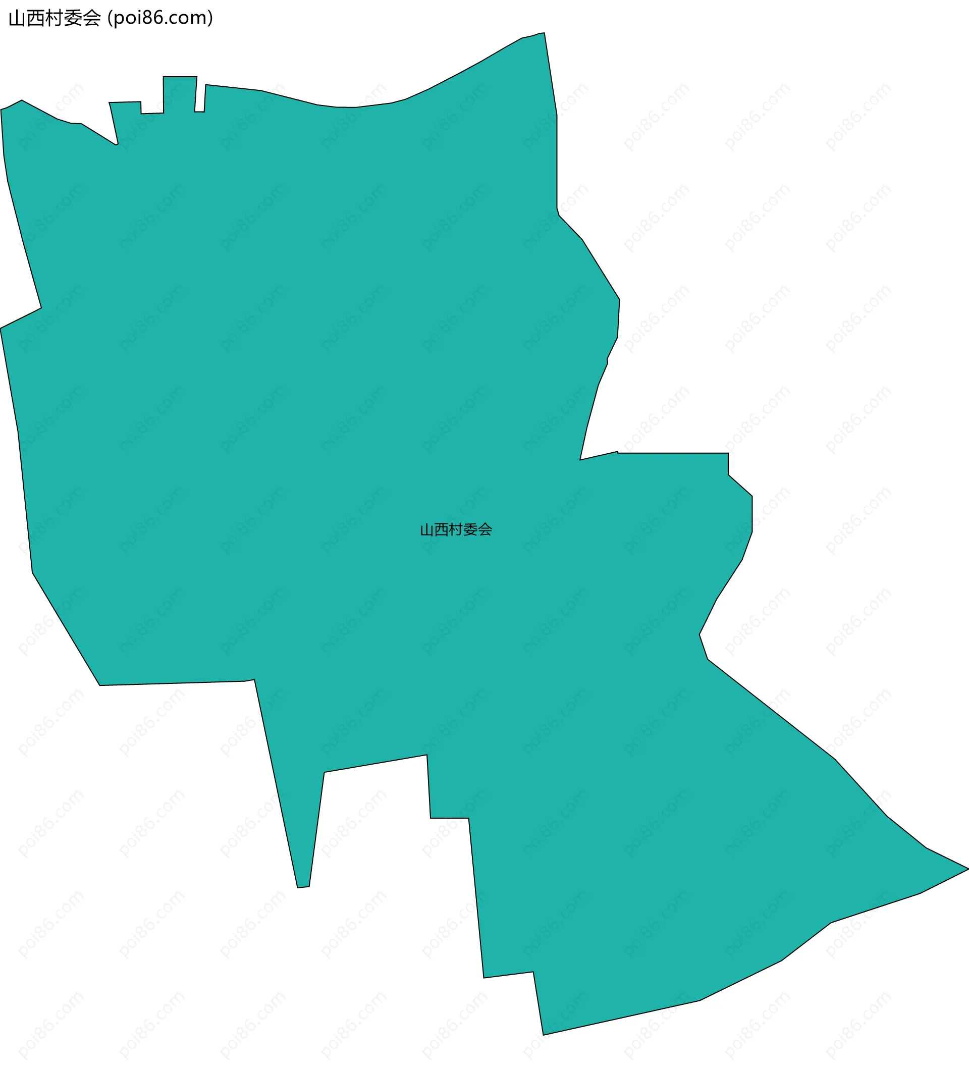 山西村委会边界地图