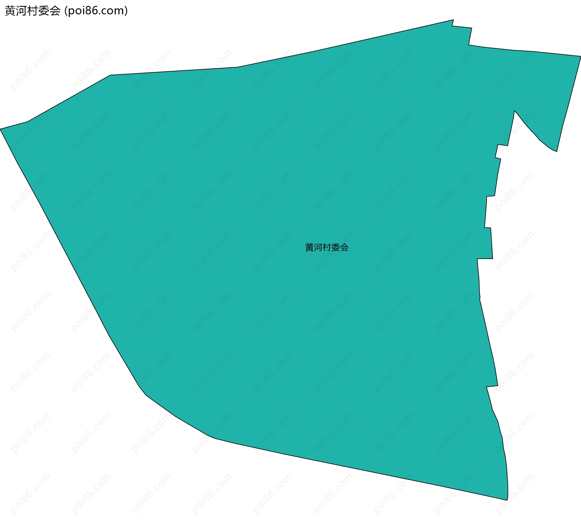 黄河村委会边界地图