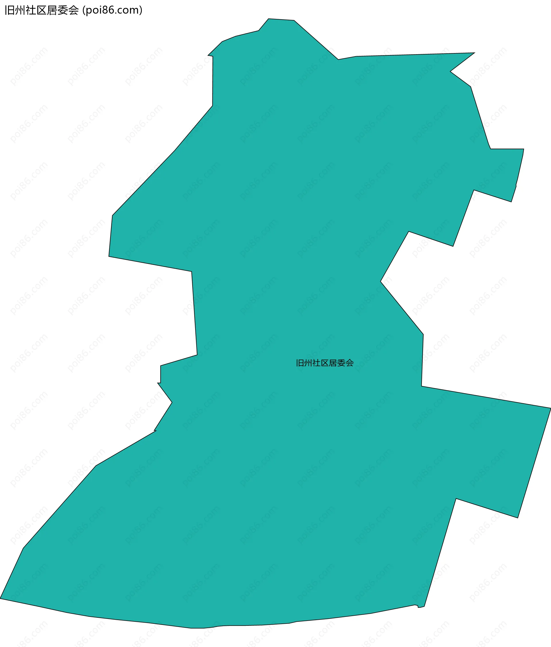 旧州社区居委会边界地图