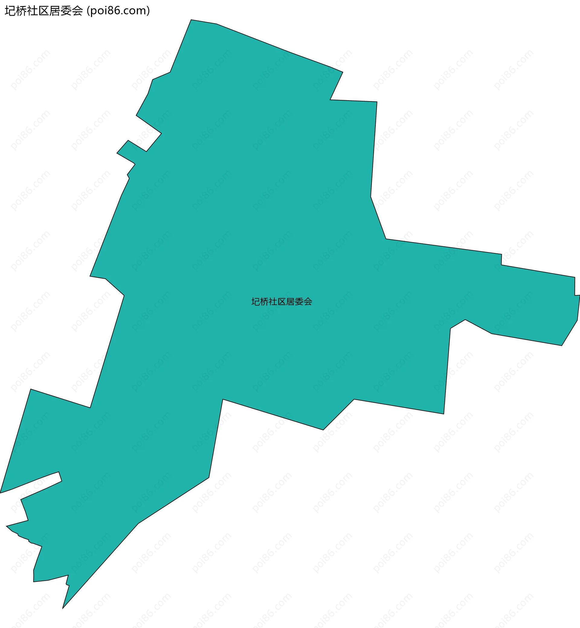 圮桥社区居委会边界地图