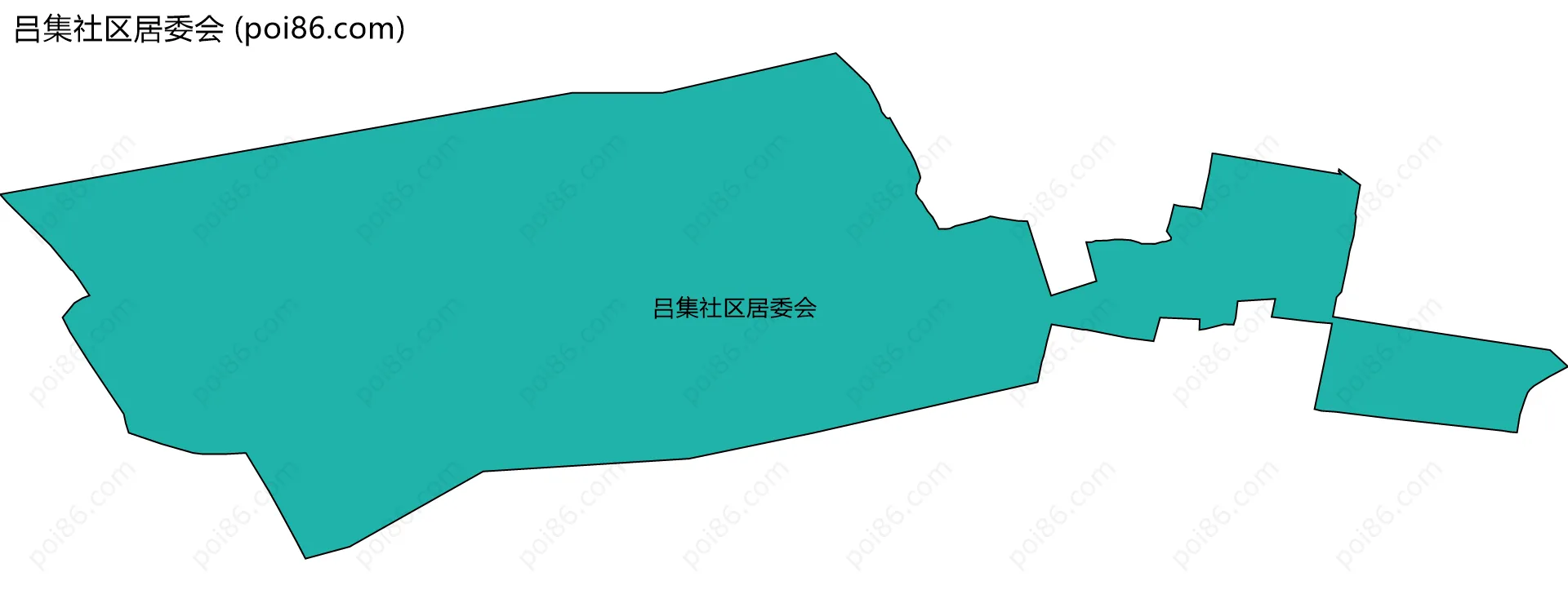 吕集社区居委会边界地图