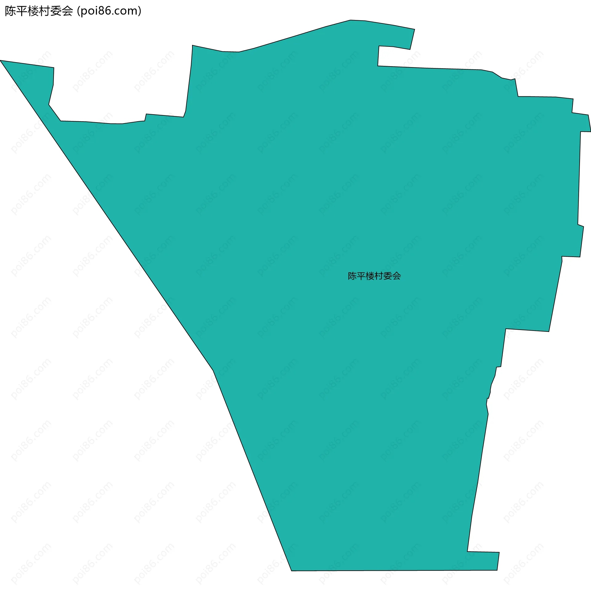 陈平楼村委会边界地图