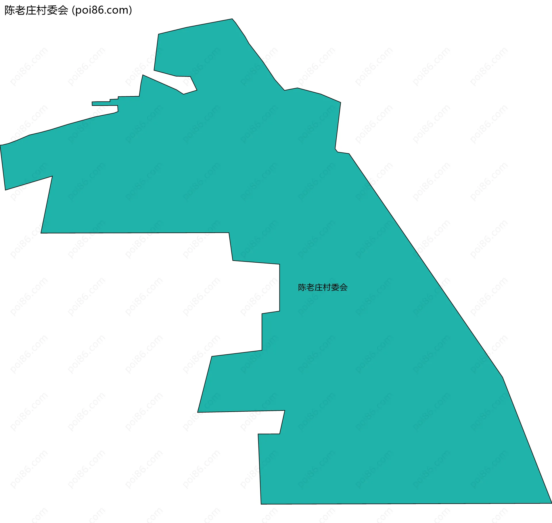 陈老庄村委会边界地图