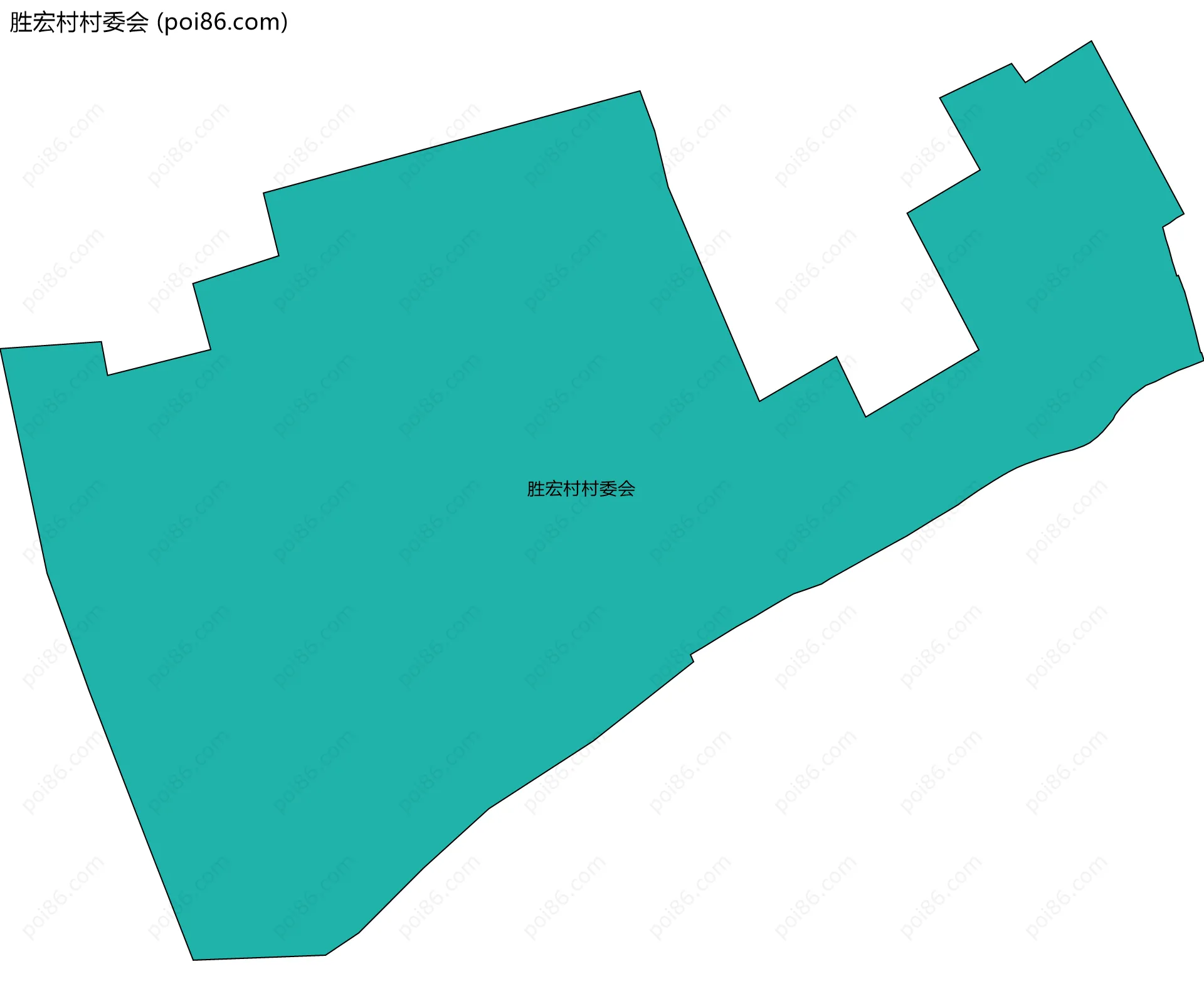 胜宏村村委会边界地图